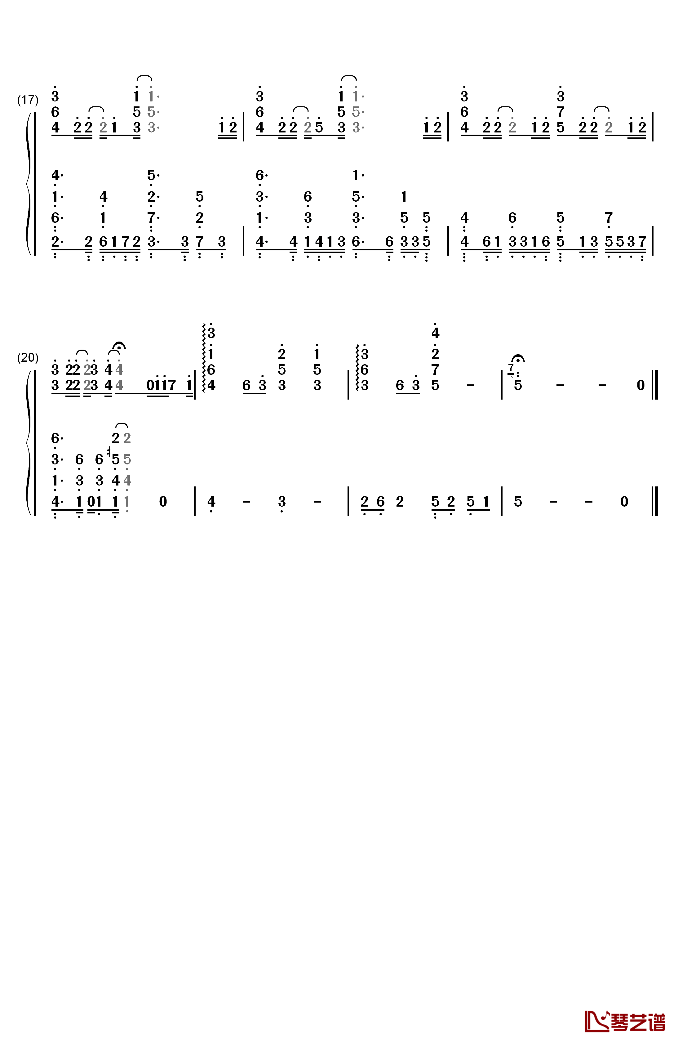 Sympathy of Love钢琴简谱-数字双手-田村由加莉3