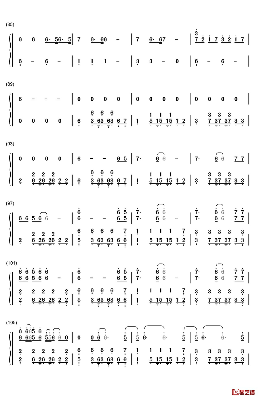 Love Me Again钢琴简谱-数字双手-John Newman5