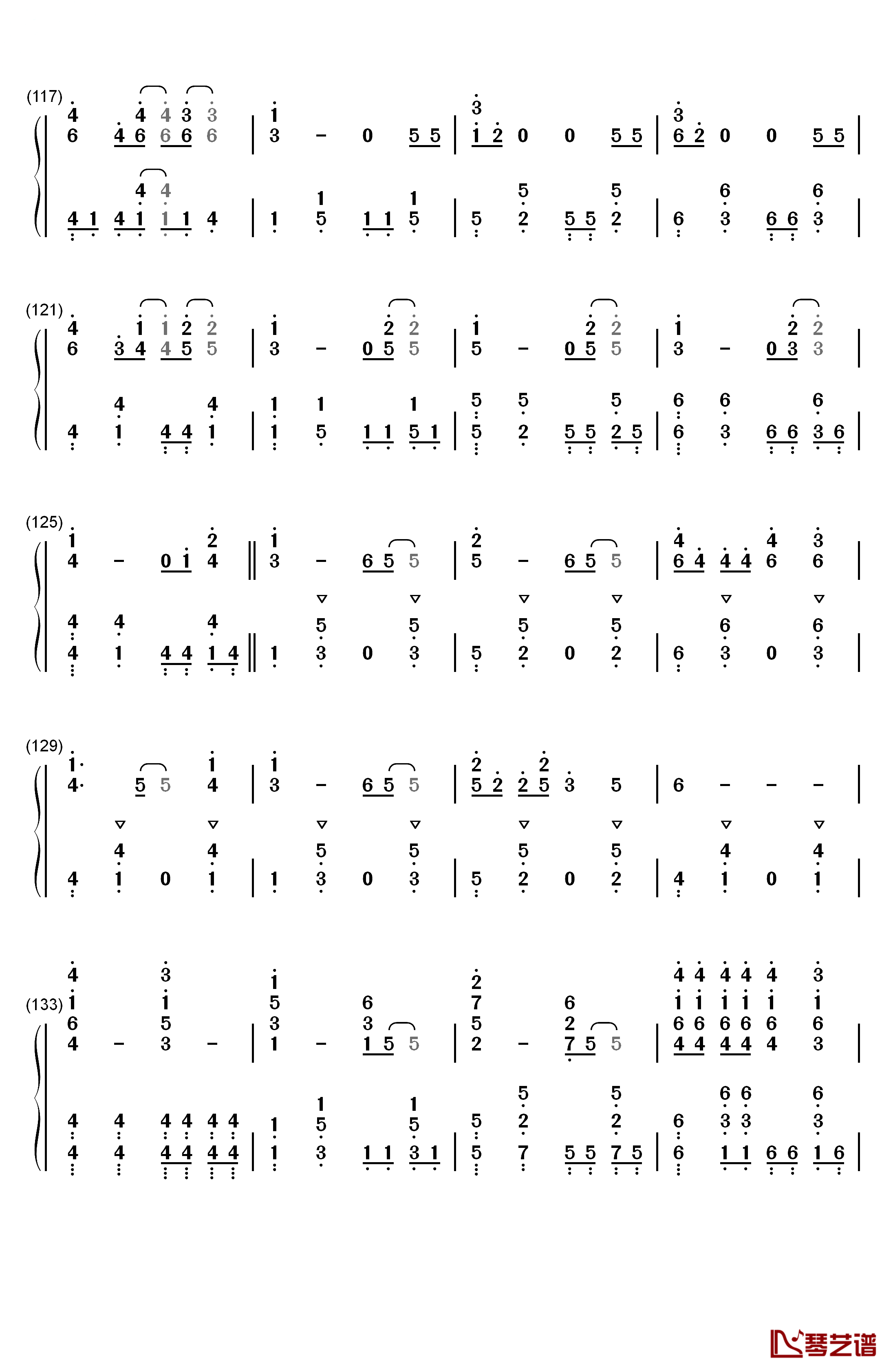 Mean钢琴简谱-数字双手-Taylor Swift6