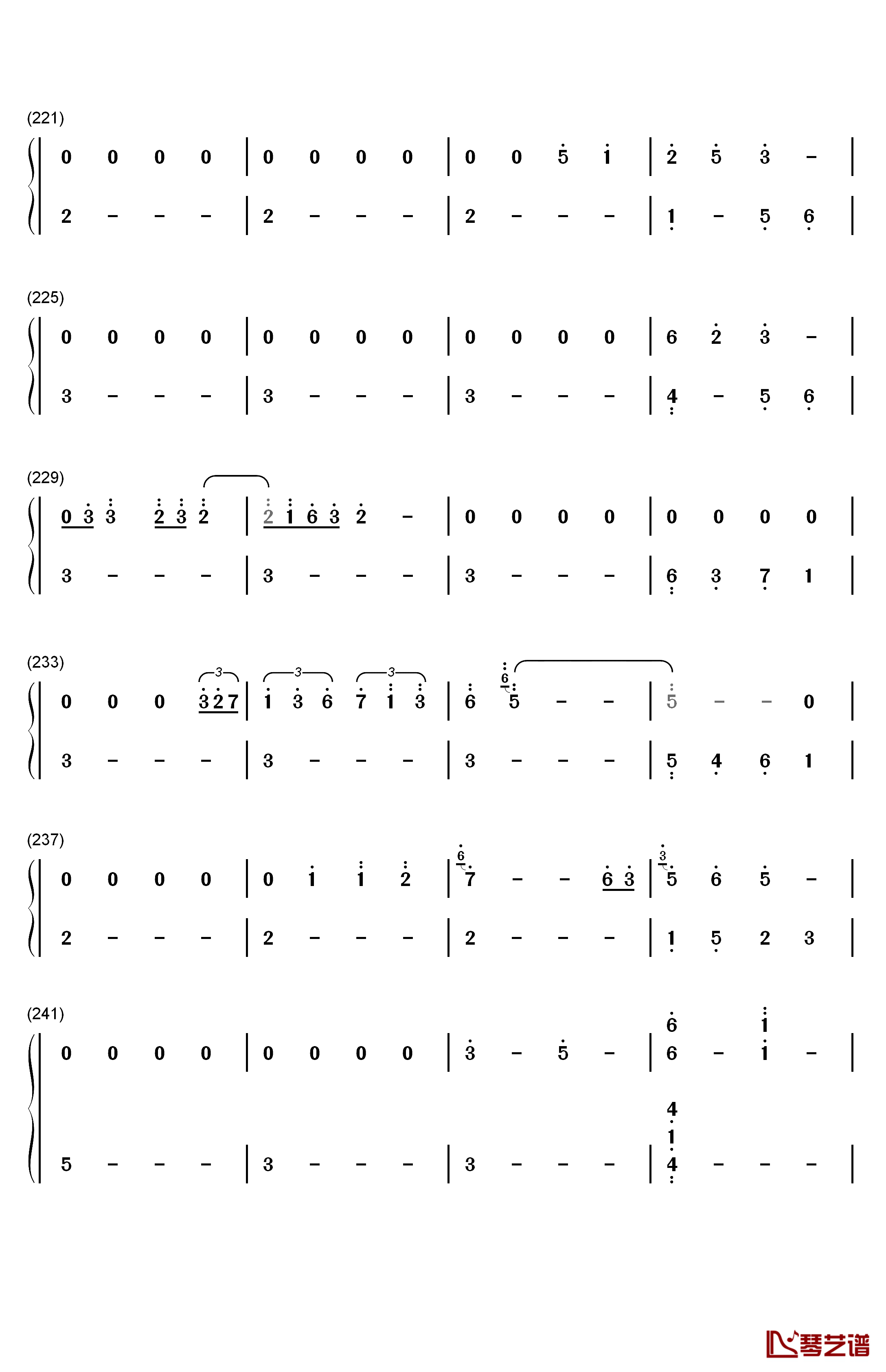 如诗般 宁静钢琴简谱-数字双手-黄永灿9