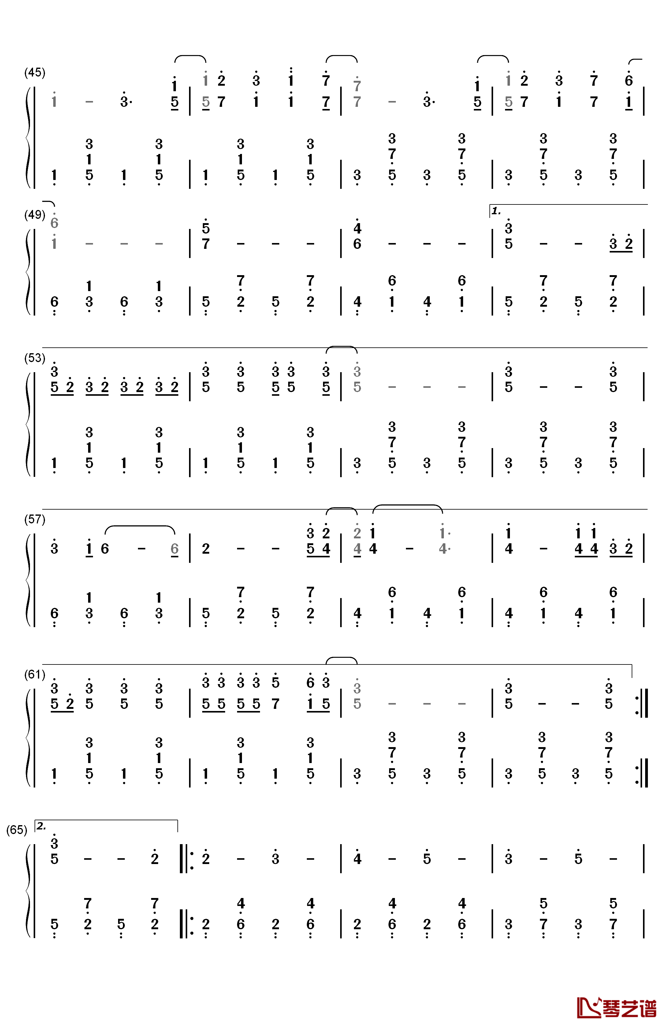 Count On Me 钢琴简谱-数字双手-Bruno Mars3