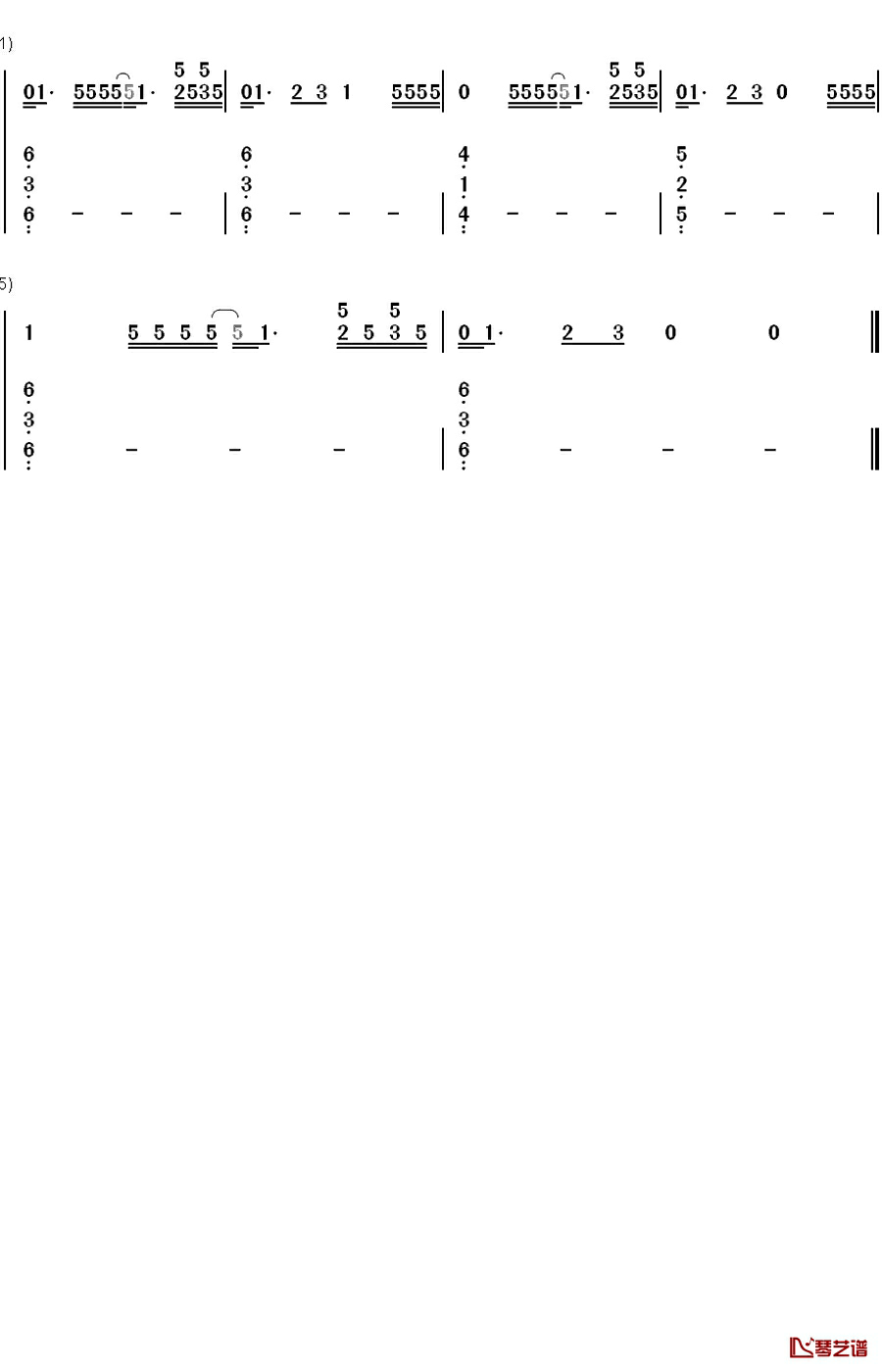 Forever钢琴简谱-数字双手-Haim6