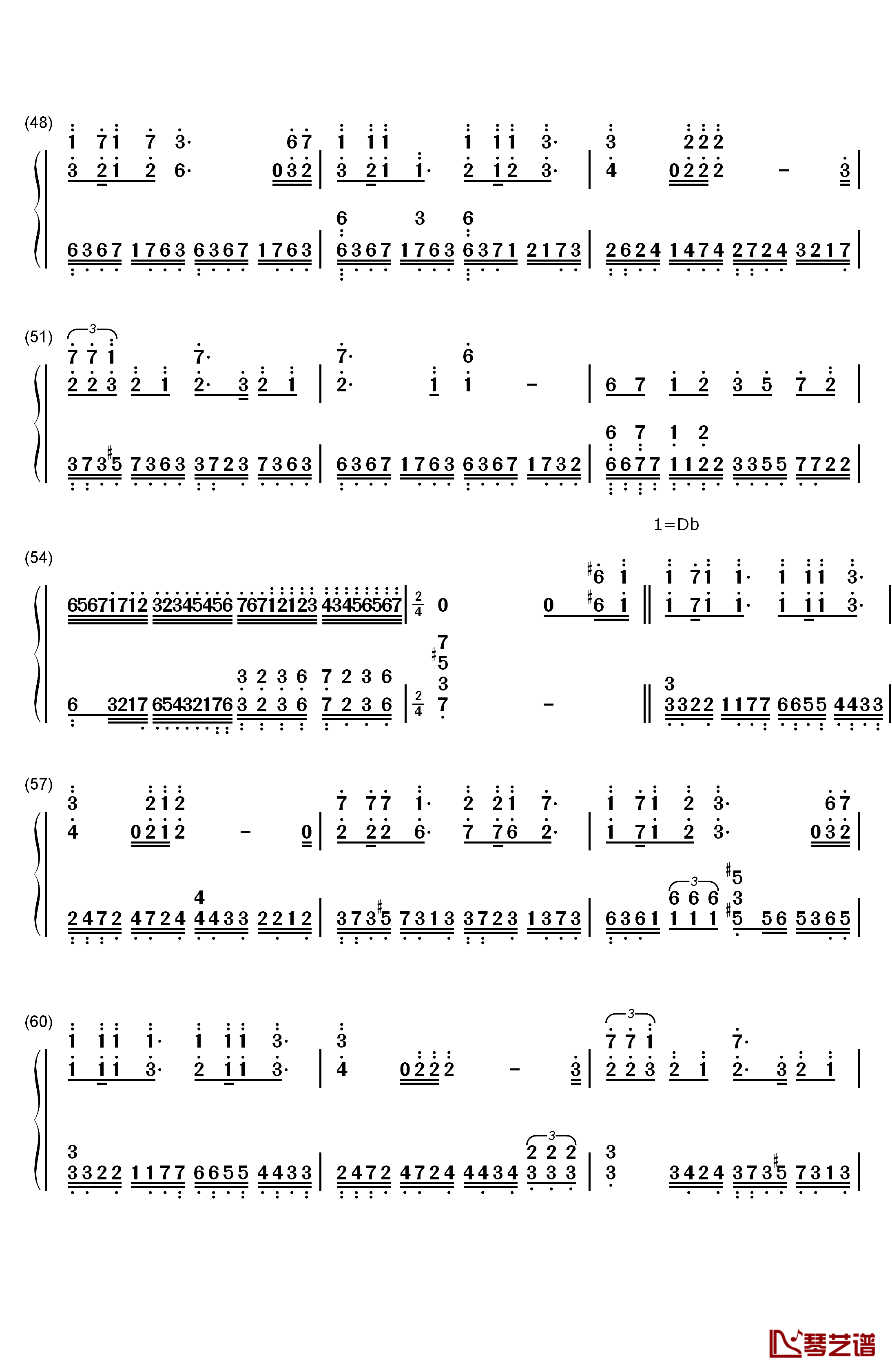何以爱情钢琴简谱-数字双手-钟汉良4