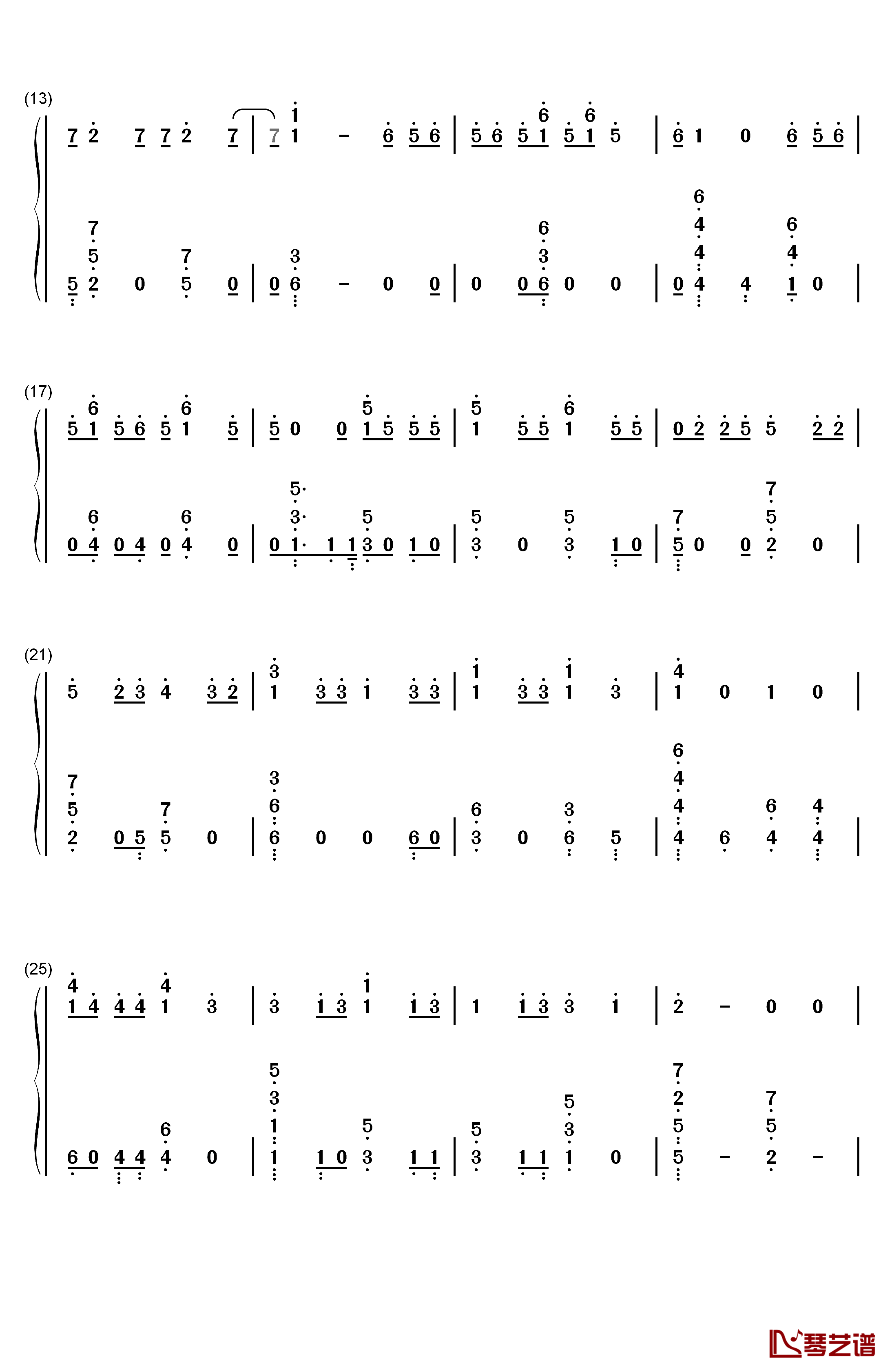 Échame La Culpa钢琴简谱-数字双手-Luis Fonsi Demi Lovato2