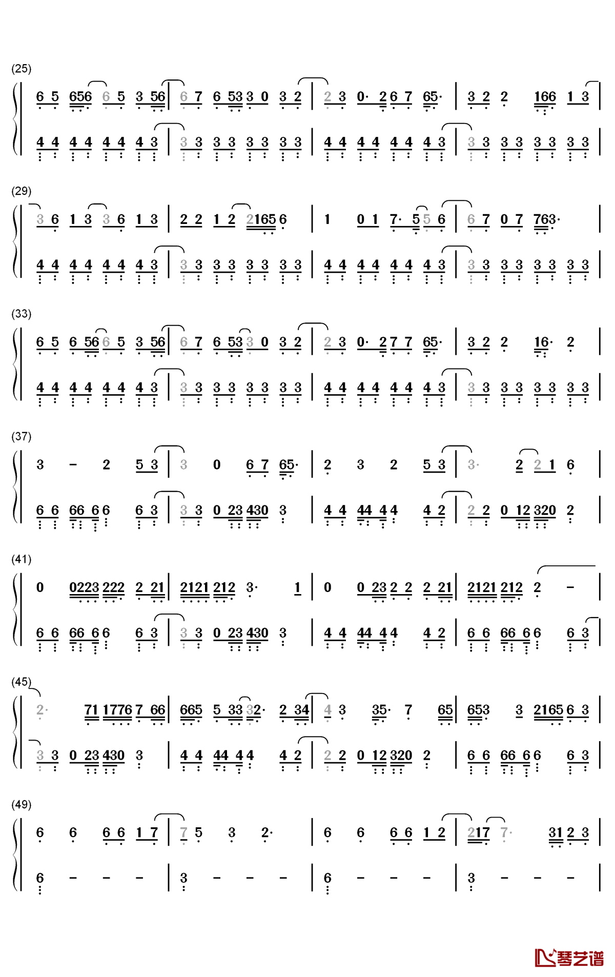 Midnight Sky钢琴简谱-数字双手-Miley Cyrus2
