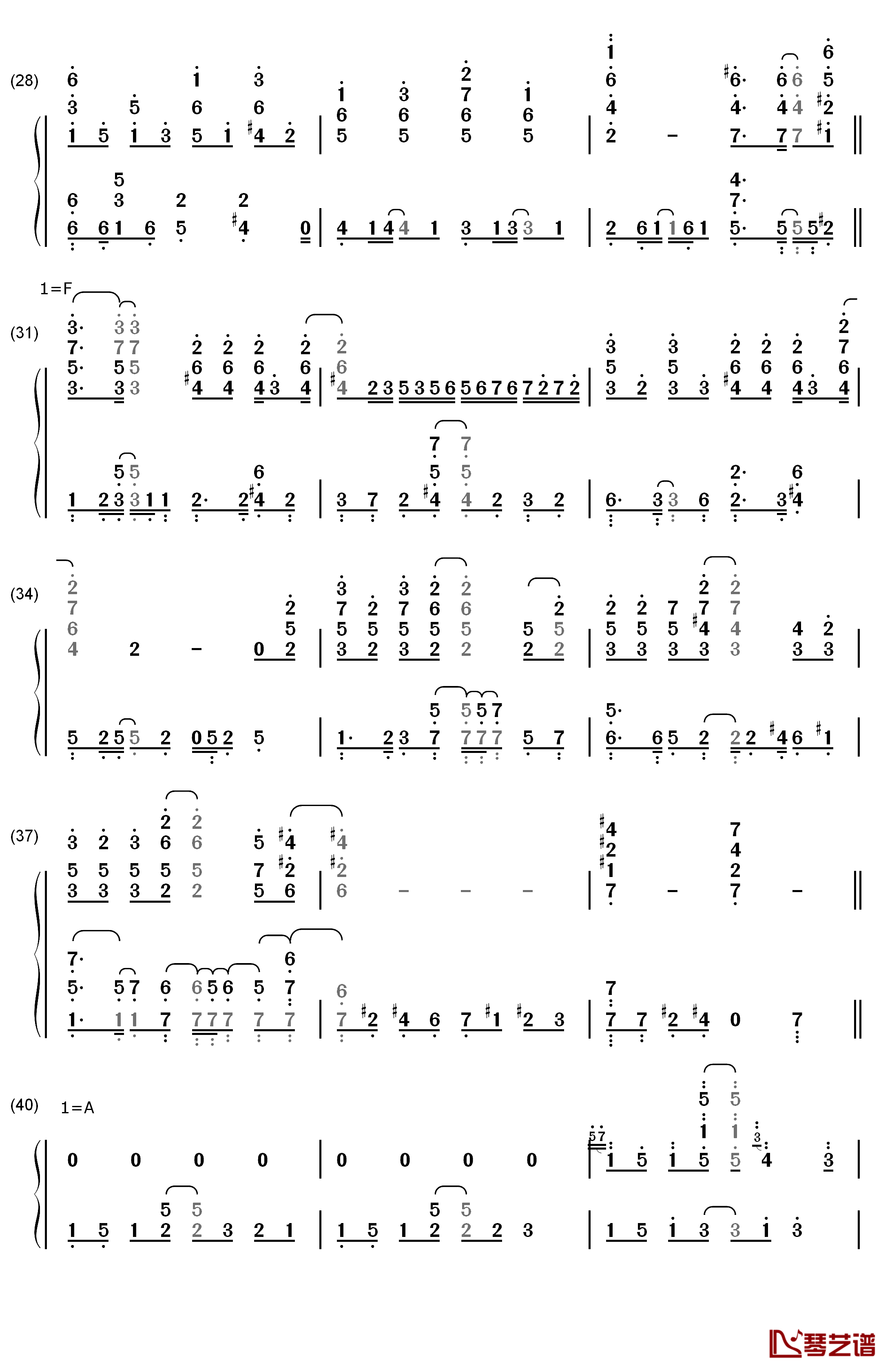 目标是神奇宝贝大师钢琴简谱-数字双手-松本梨香3