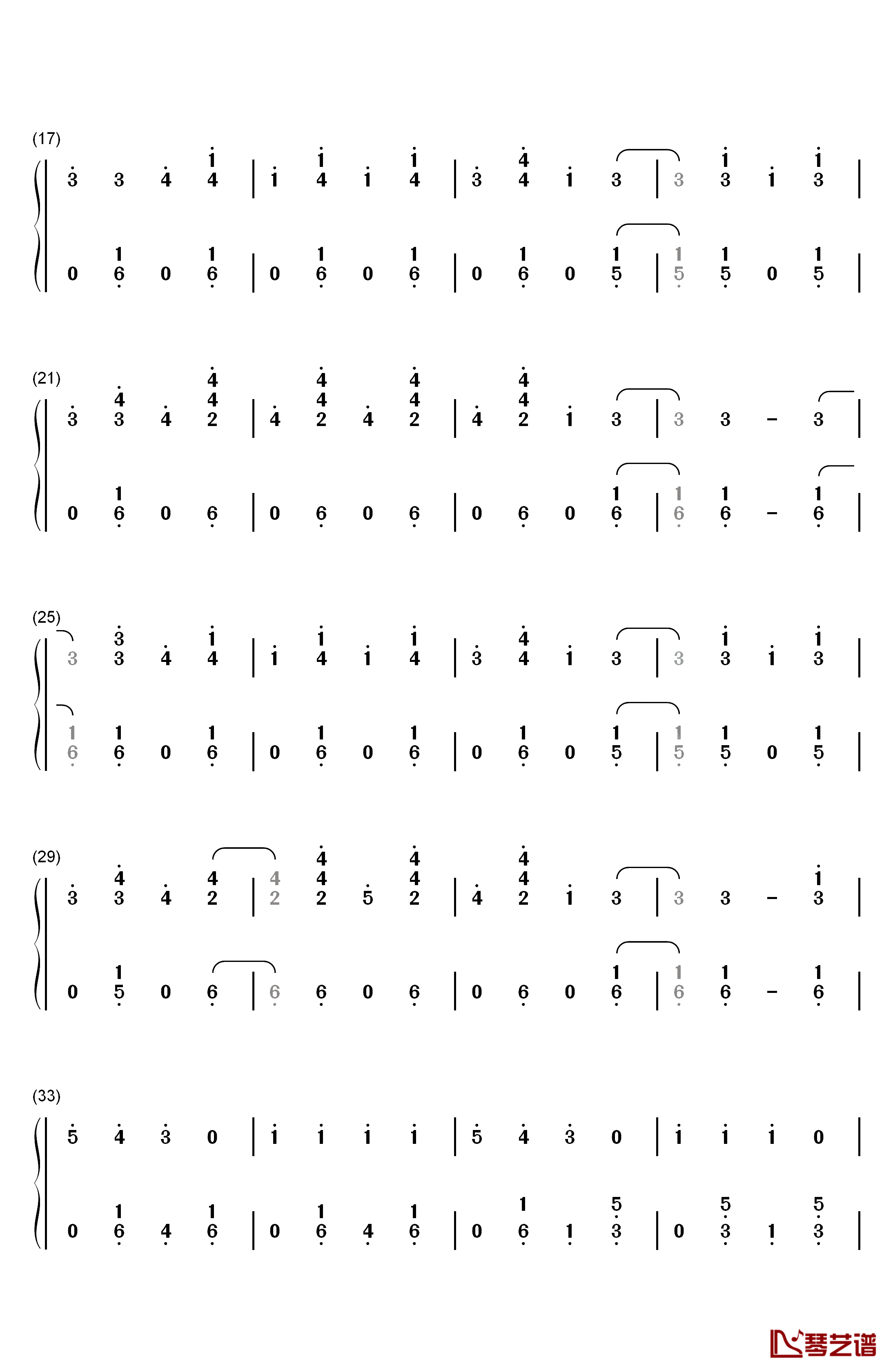 Bella钢琴简谱-数字双手-Wolfine2