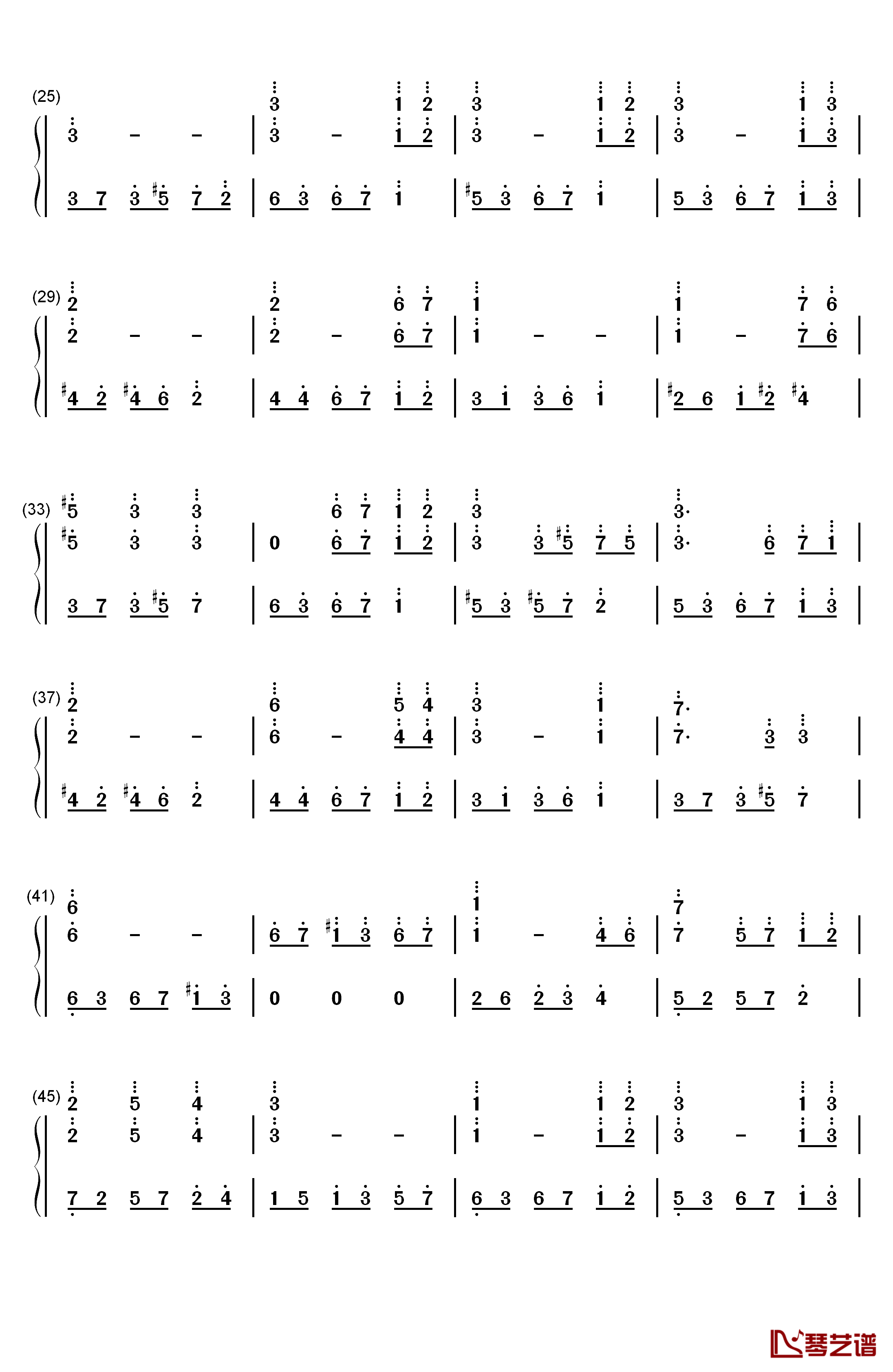 Memory钢琴简谱-数字双手-IB2