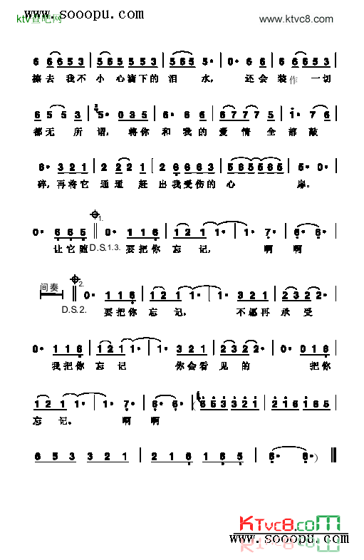浪人情人歌曲类简谱简谱-伍佰演唱1
