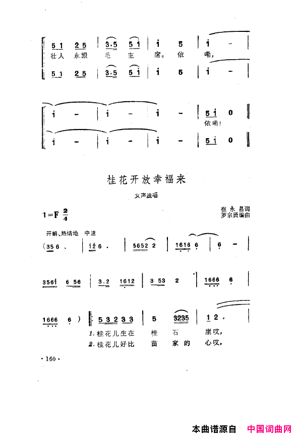毛泽东之歌-红太阳歌曲集151-200简谱1
