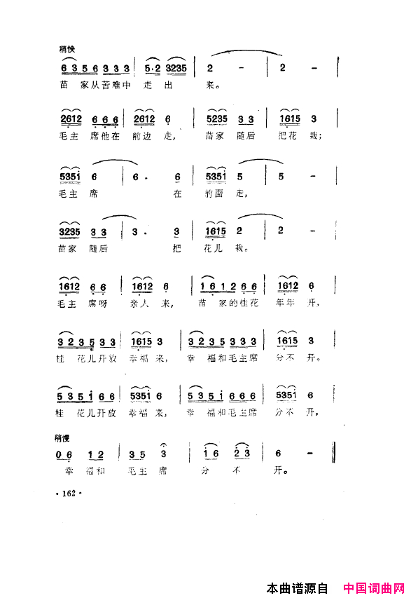 毛泽东之歌-红太阳歌曲集151-200简谱1