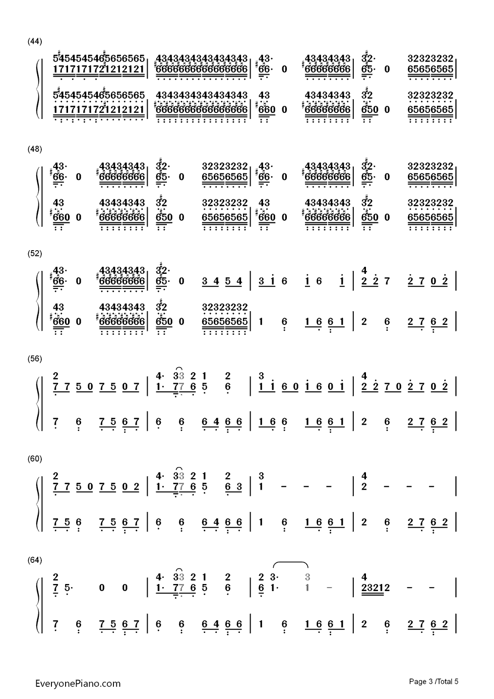 Chop Suey钢琴简谱-数字双手-System of a Down3