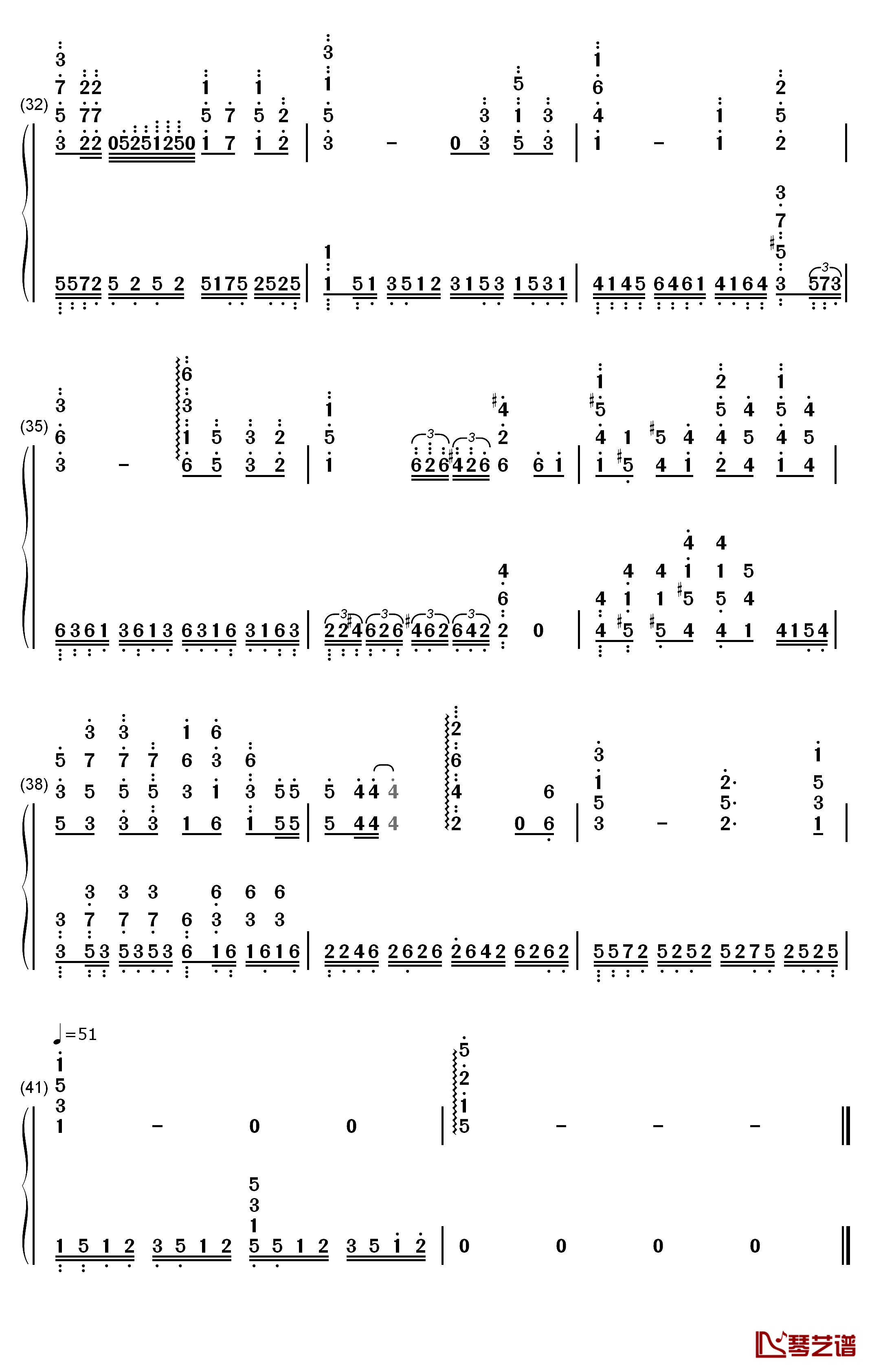 心底的颜色钢琴简谱-数字双手-Project Lights3