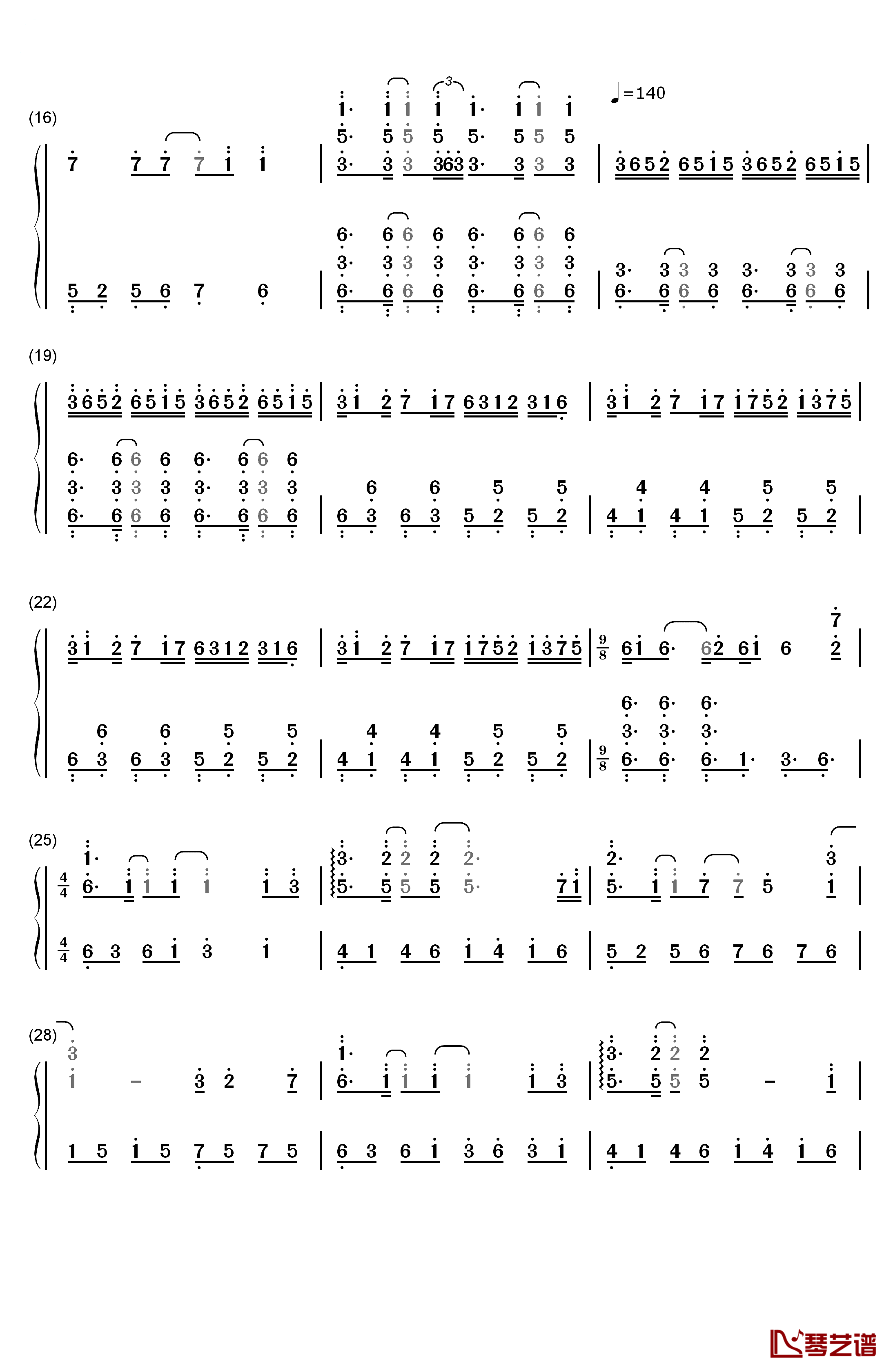 Unravel钢琴简谱-数字双手-Tk from  凛冽时雨2