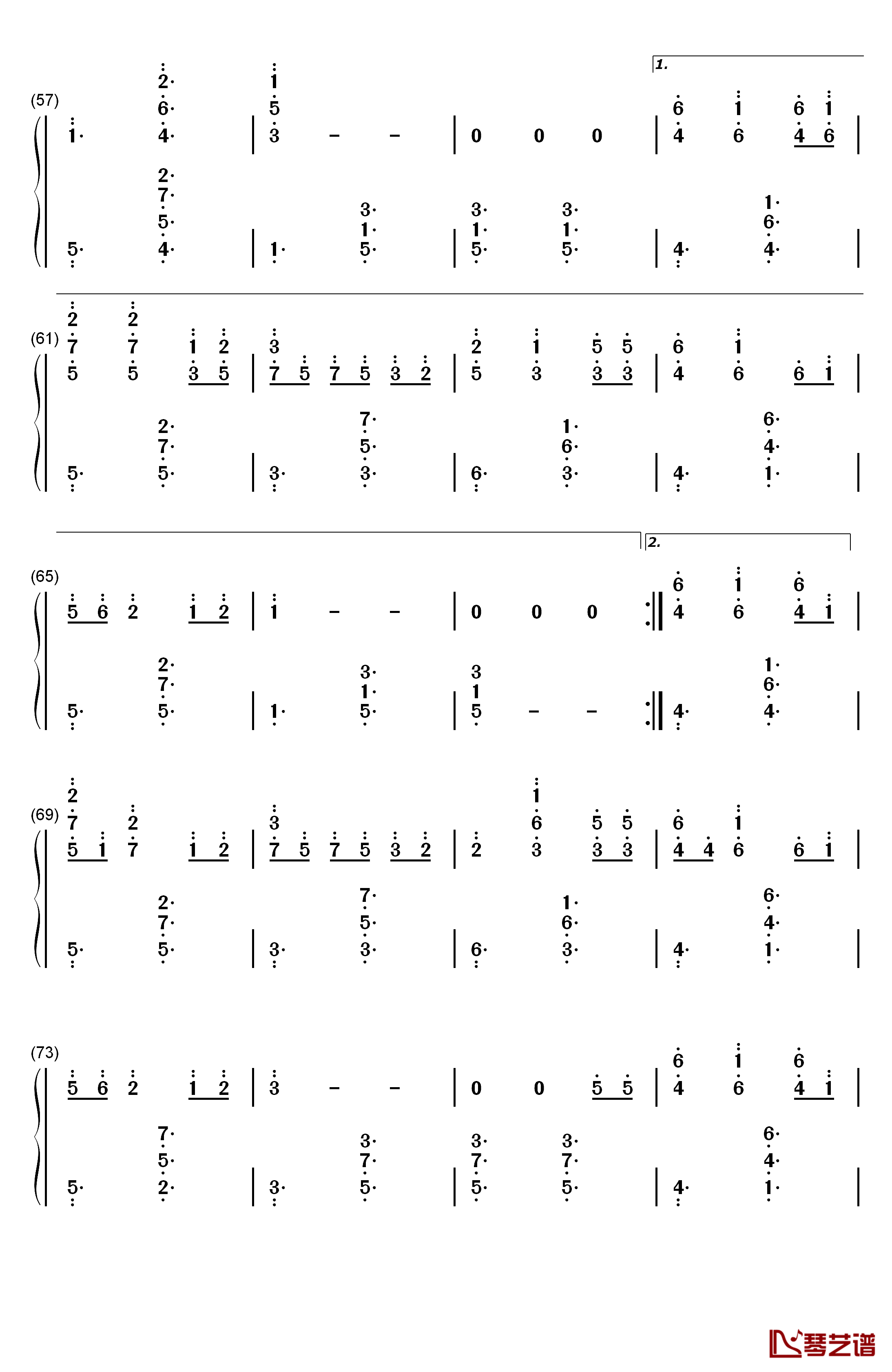 lonely christmas钢琴简谱-数字双手-陈奕迅4