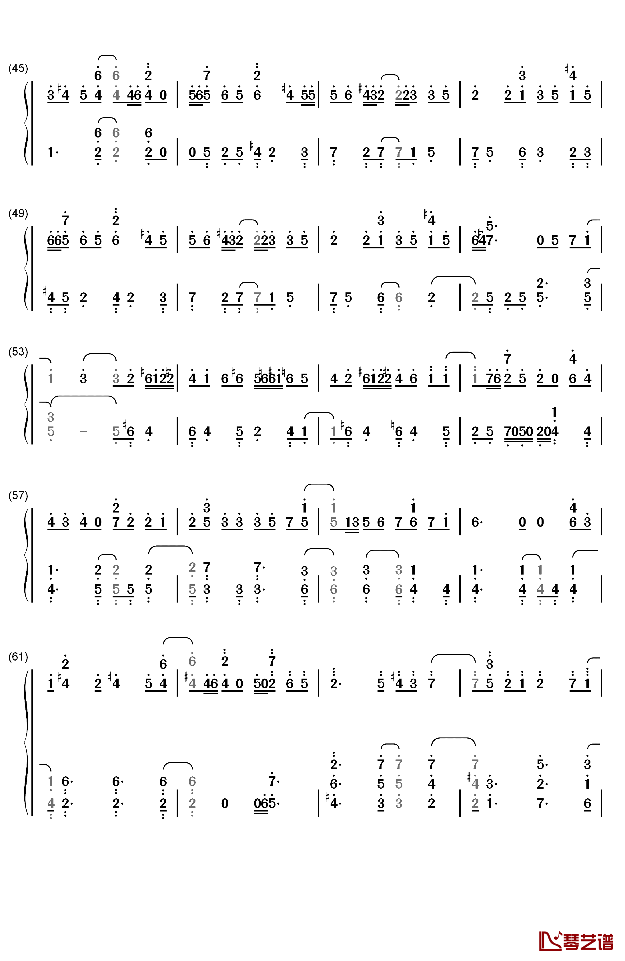 想为你而弹钢琴简谱-数字双手-乃木坂463