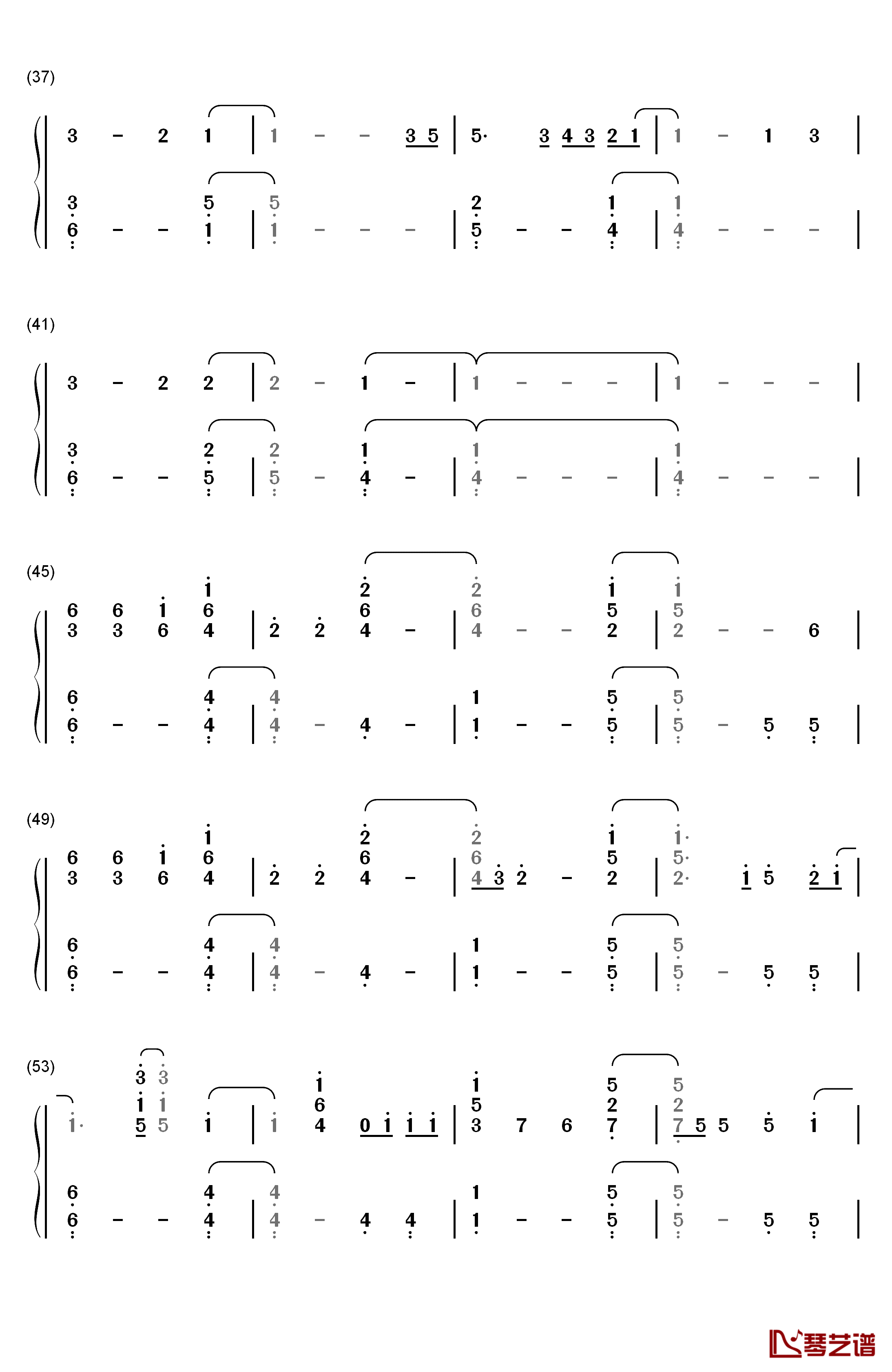 Hello钢琴简谱-数字双手-Adele3