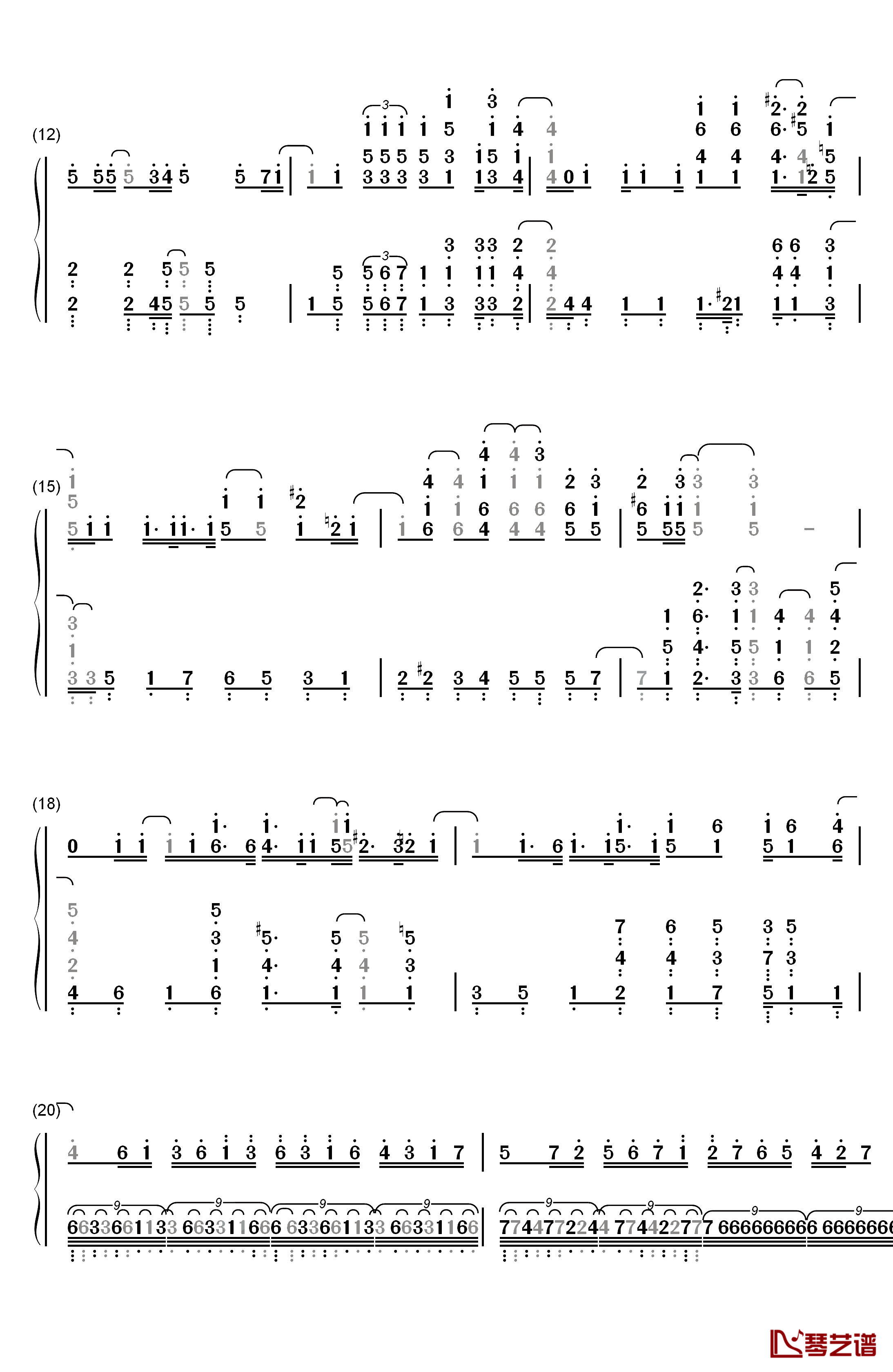 ミラクルカラーズ☆本日も異常ナシ钢琴简谱-数字双手-COLORS☆SLASH2