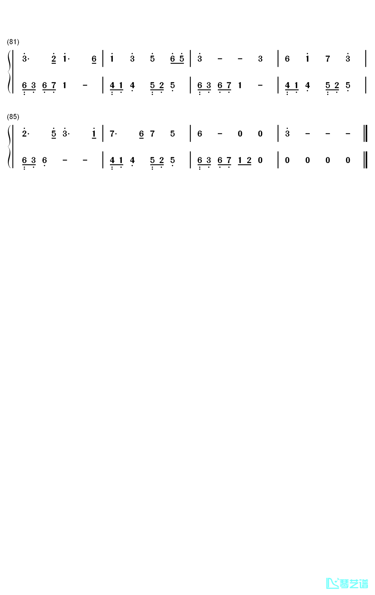 江上清风游钢琴简谱-数字双手-变奏的梦想4
