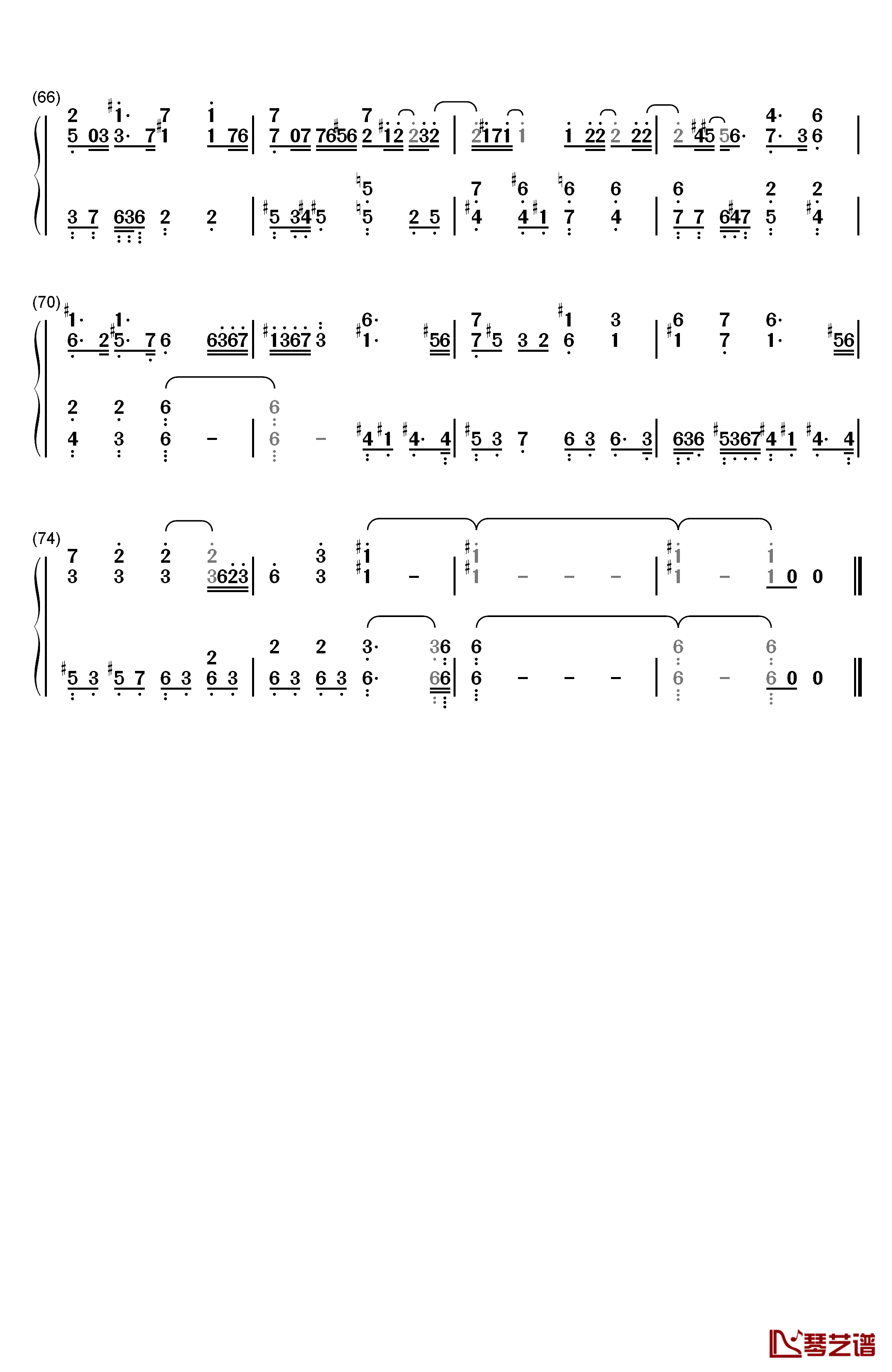 Endless Story钢琴简谱-数字双手-伊藤由奈4