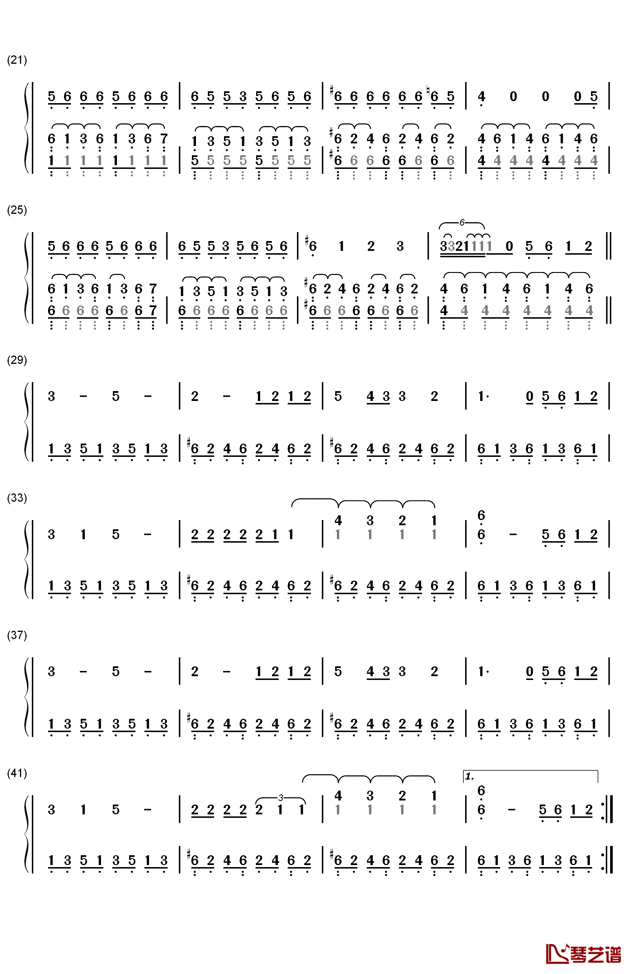 Invincible钢琴简谱-数字双手-Kelly Clarkson2