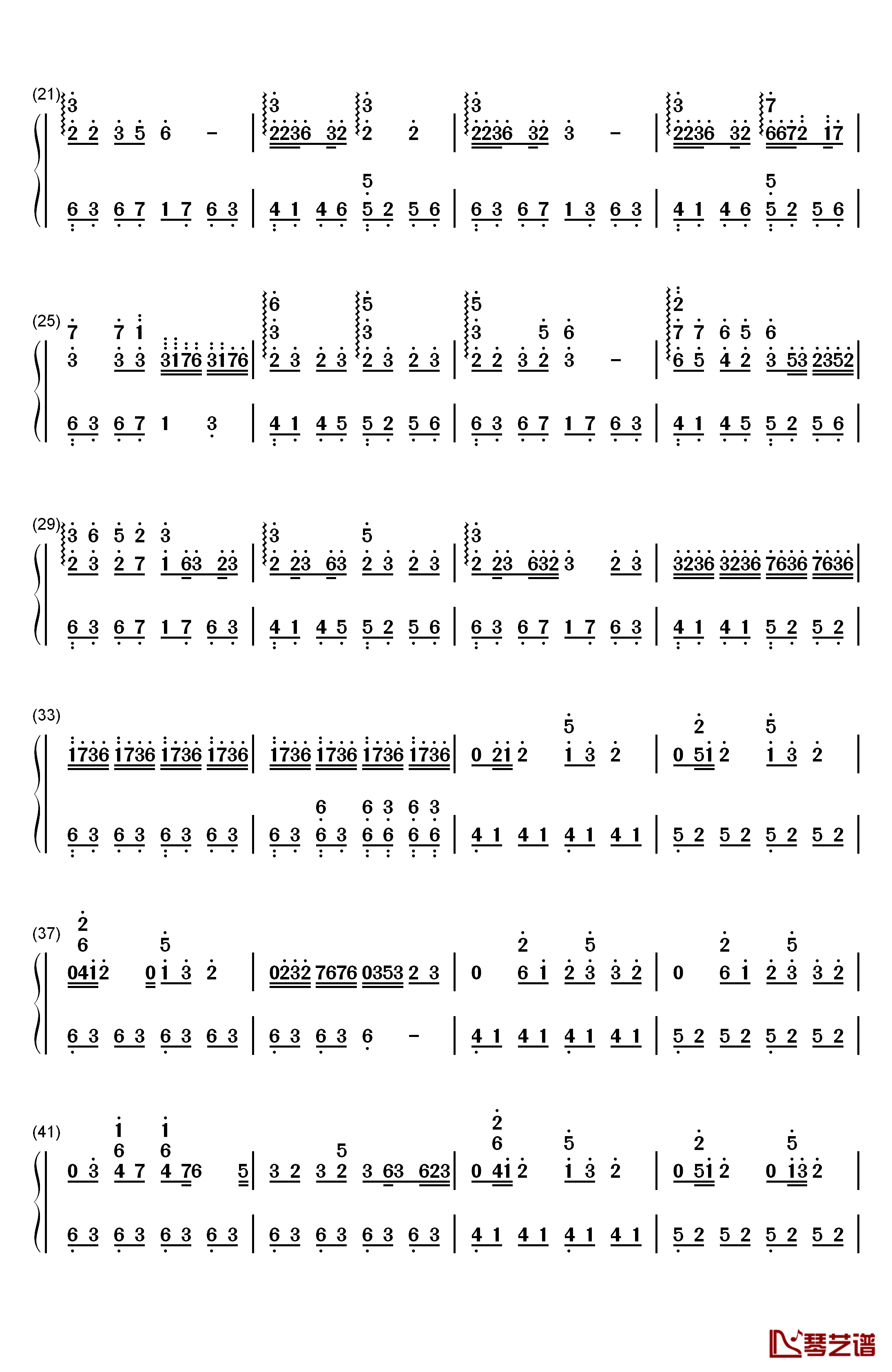 Luv Letter钢琴简谱-数字双手-Dj Okawari2