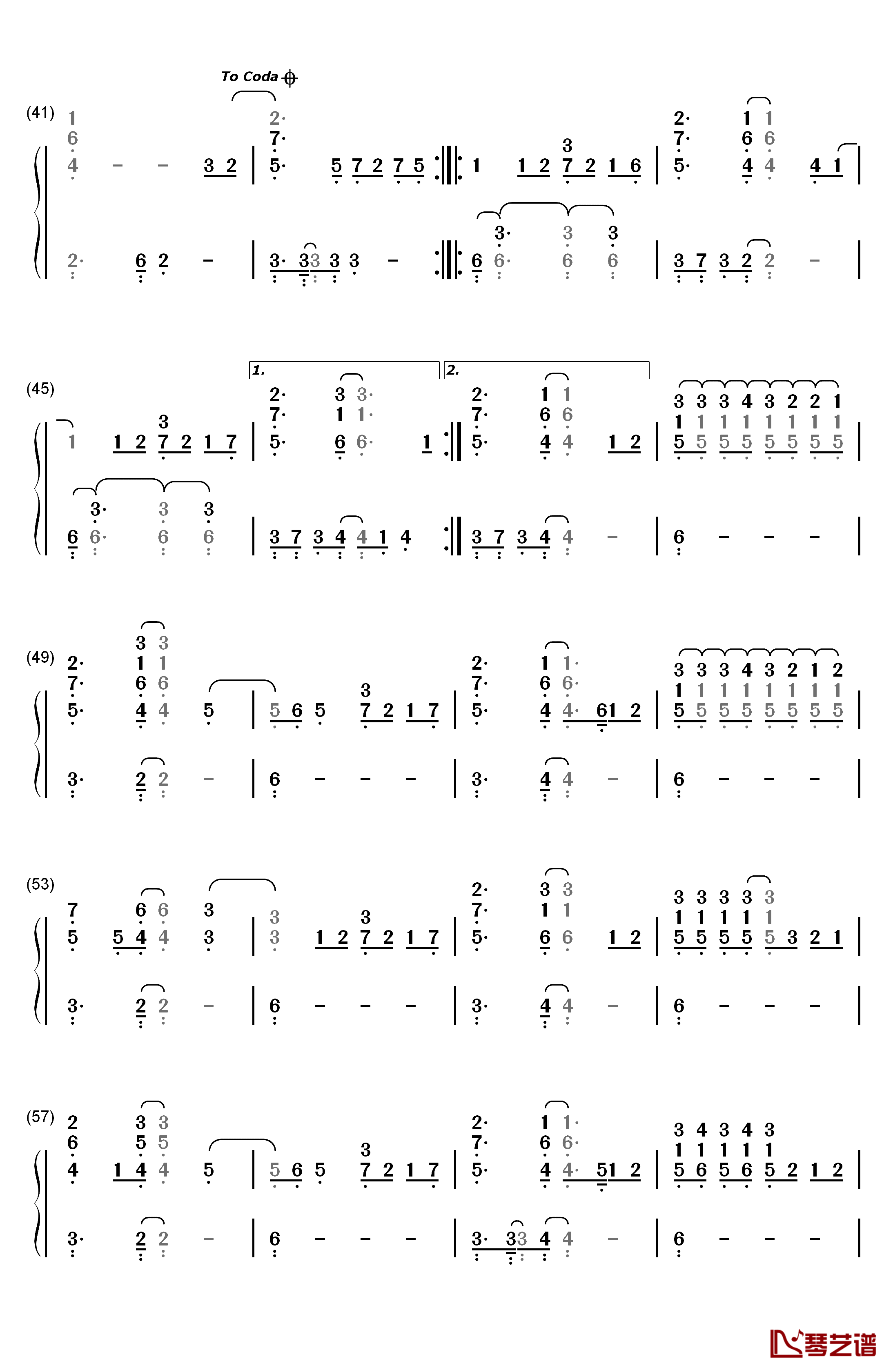 Diary钢琴简谱-数字双手-Alicia Keys3