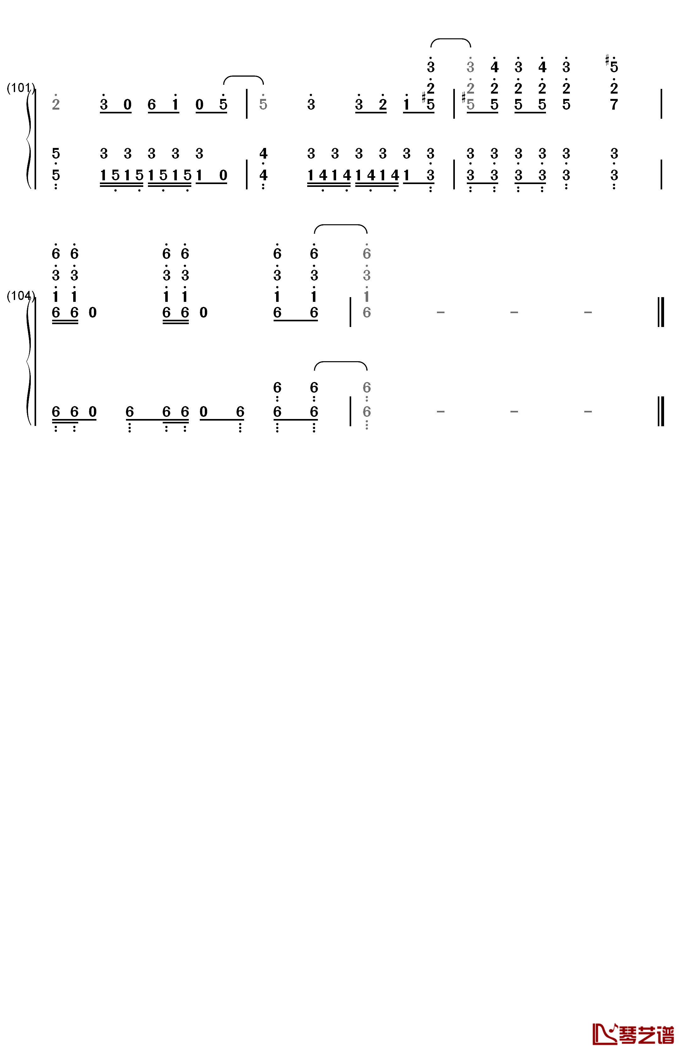 孤独兄弟钢琴简谱-数字双手-乃木坂466