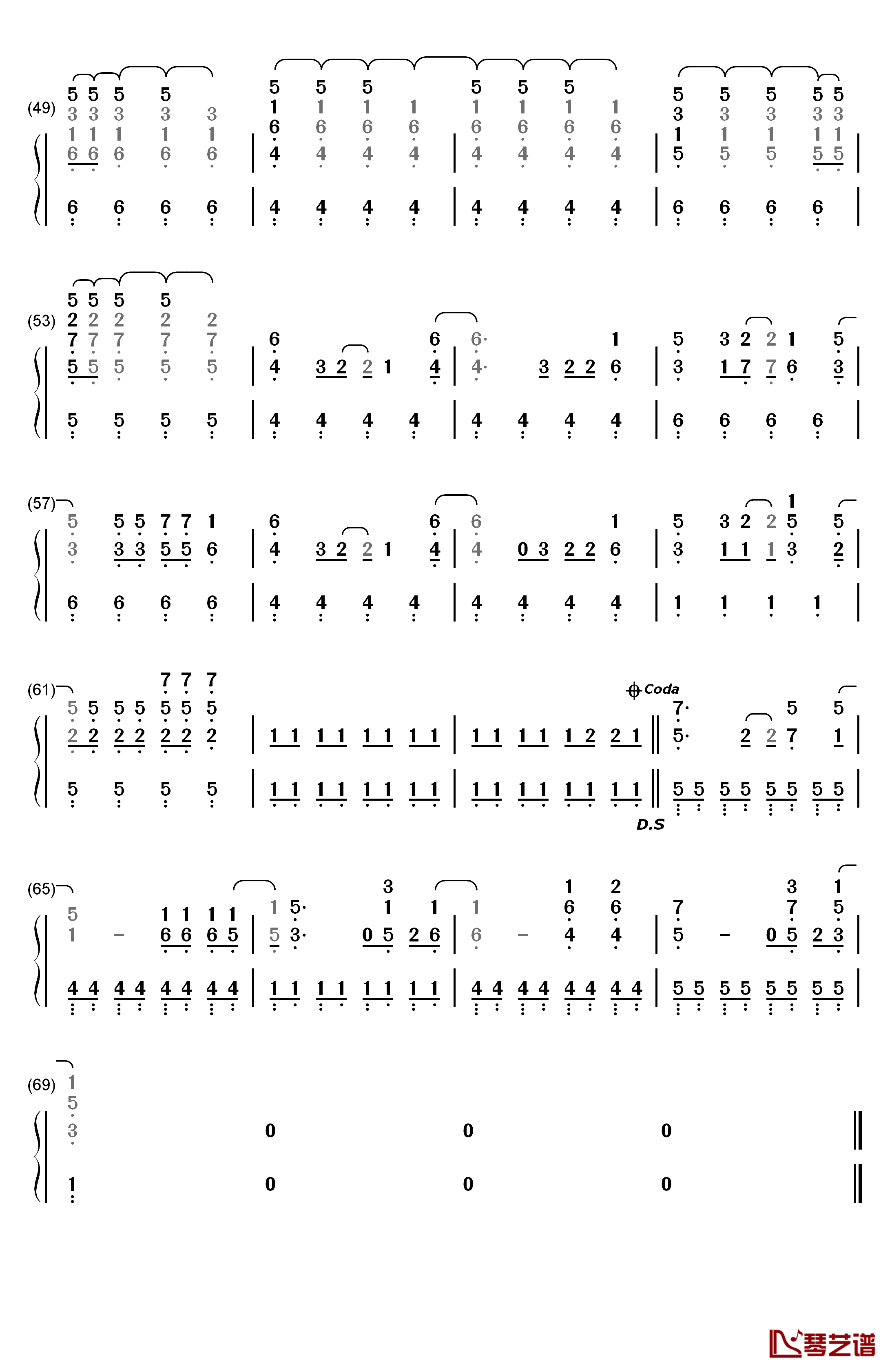 Kiss N  Tell钢琴简谱-数字双手-Kesha3