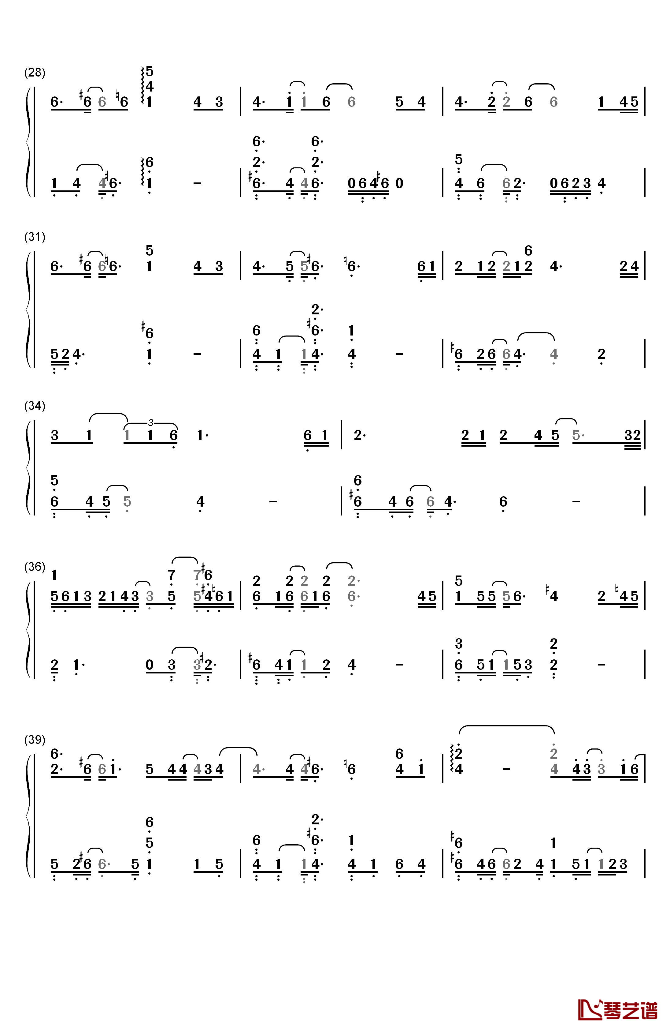 Sing for You钢琴简谱-数字双手-EXO3