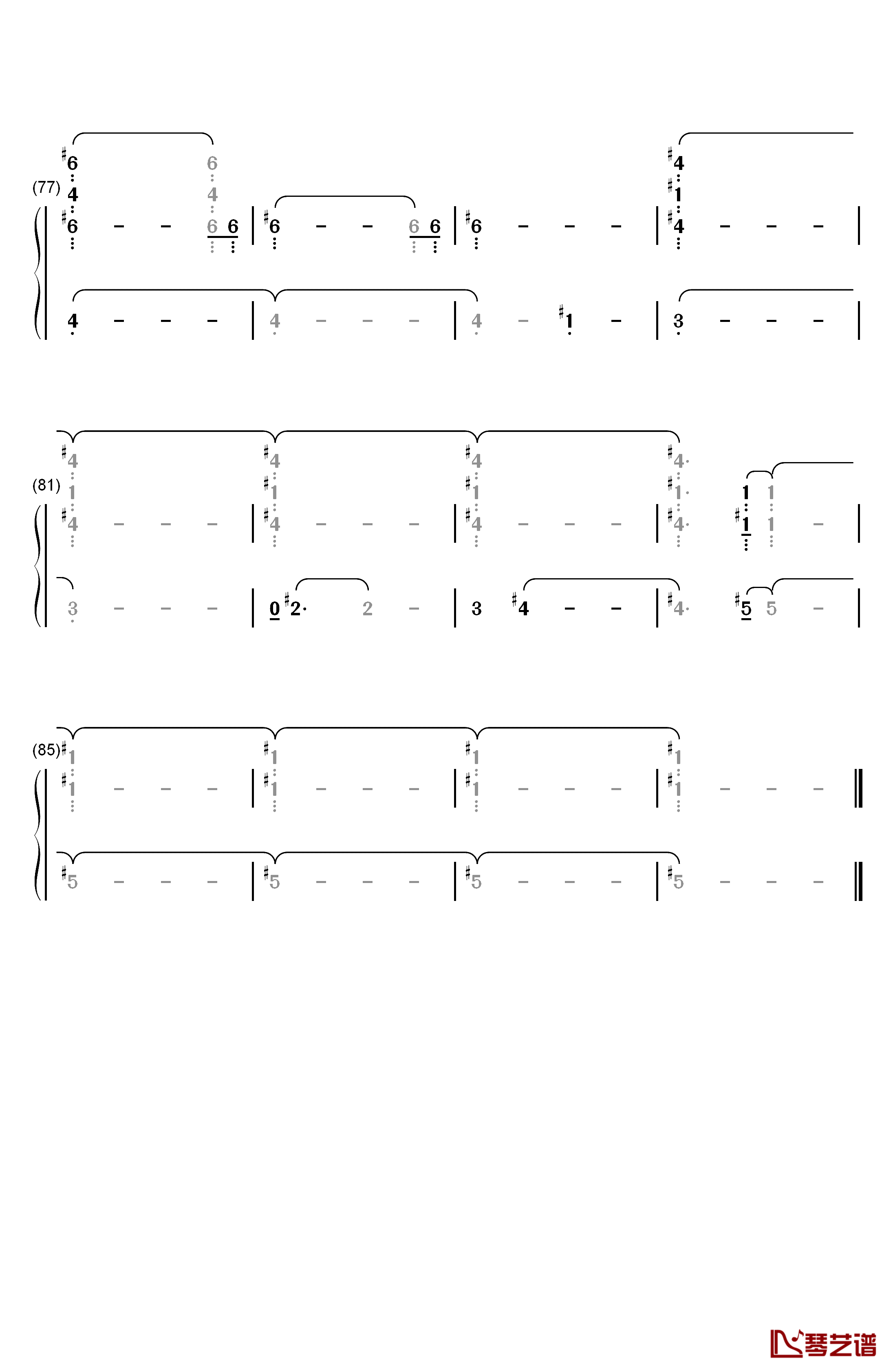 辐射4主题曲钢琴简谱-数字双手-Inon Zur6