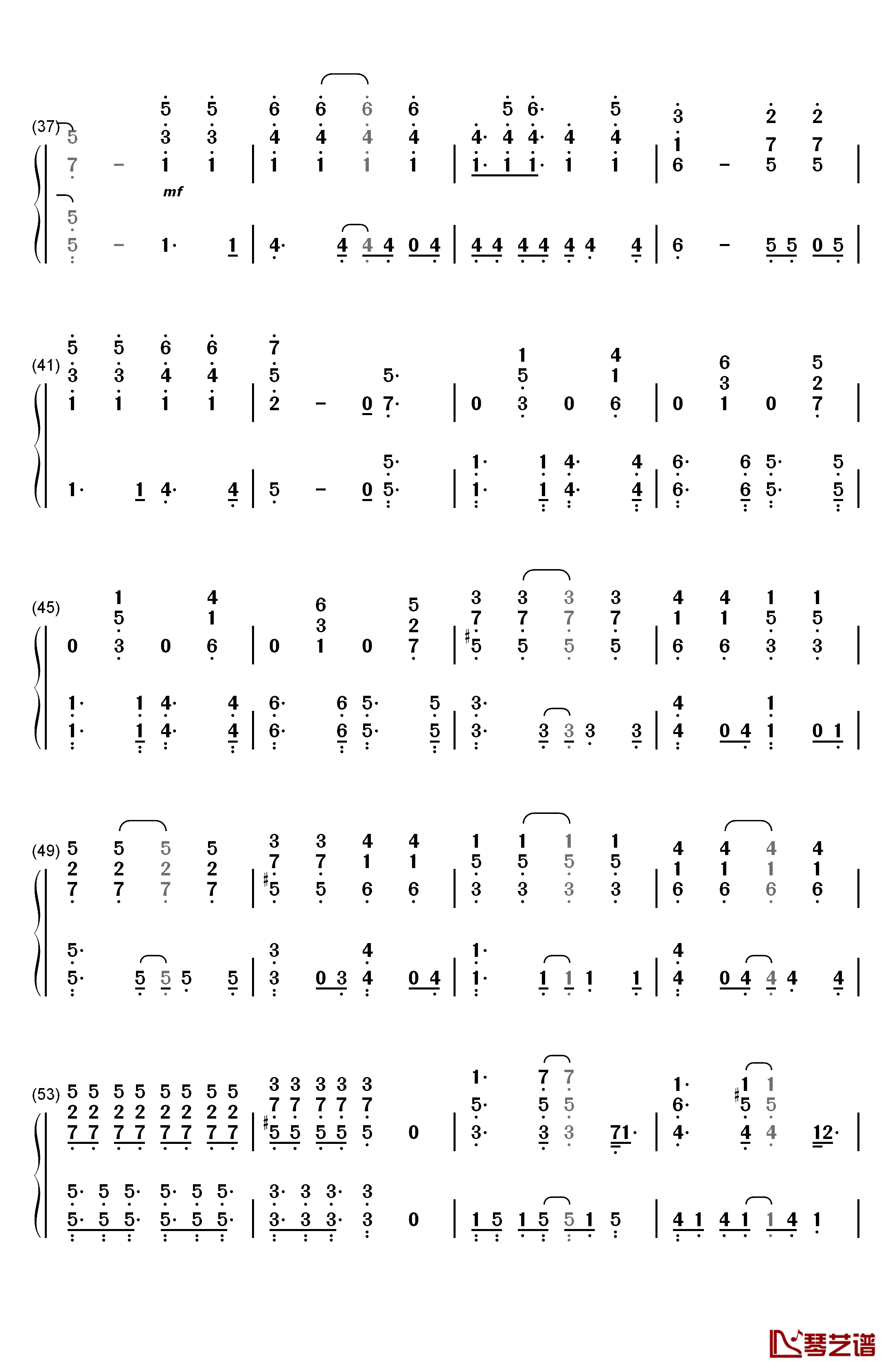 Sad钢琴简谱-数字双手-Bo Burnham3