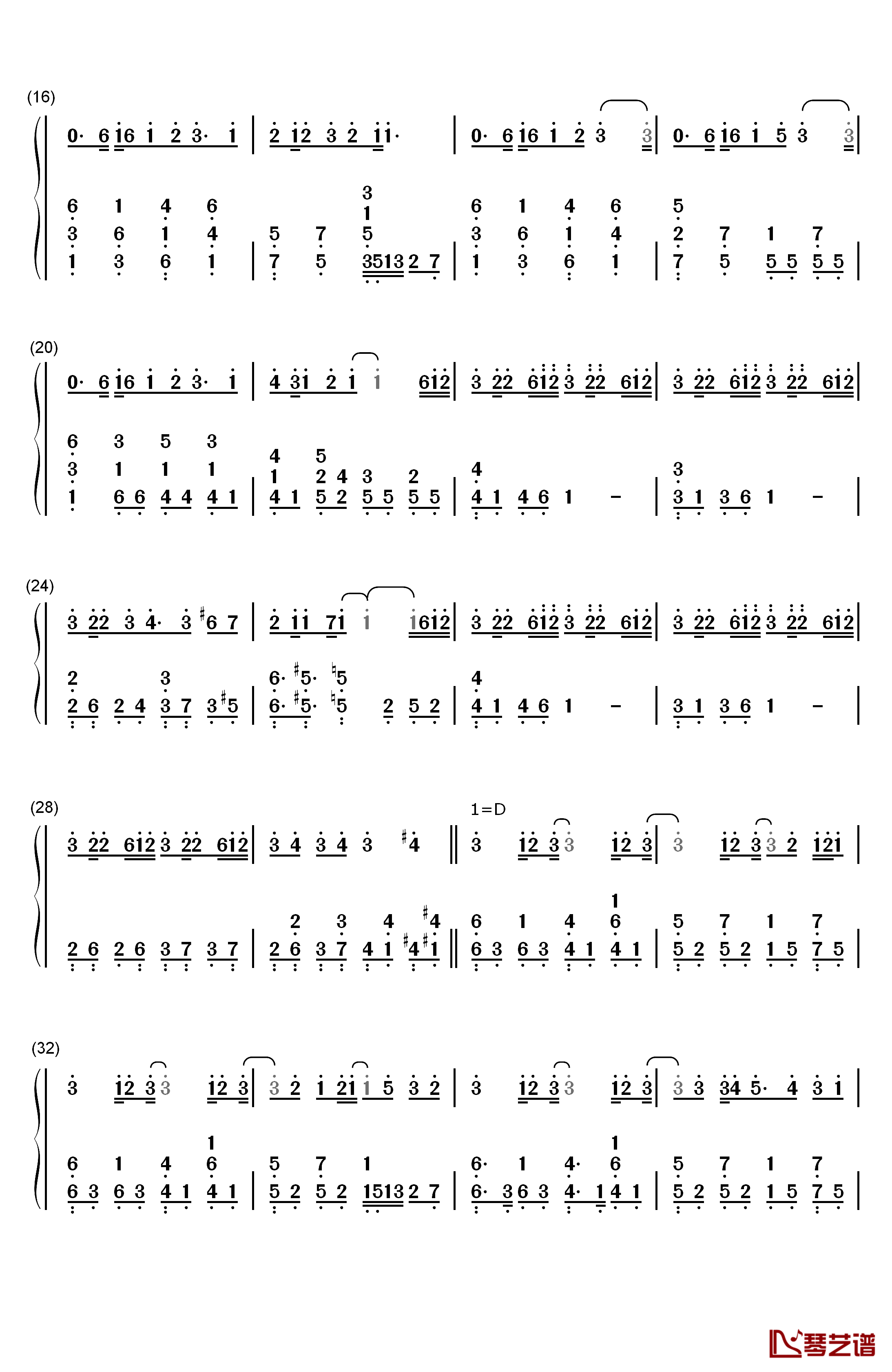 からくりピエロ钢琴简谱-数字双手-初音ミク2