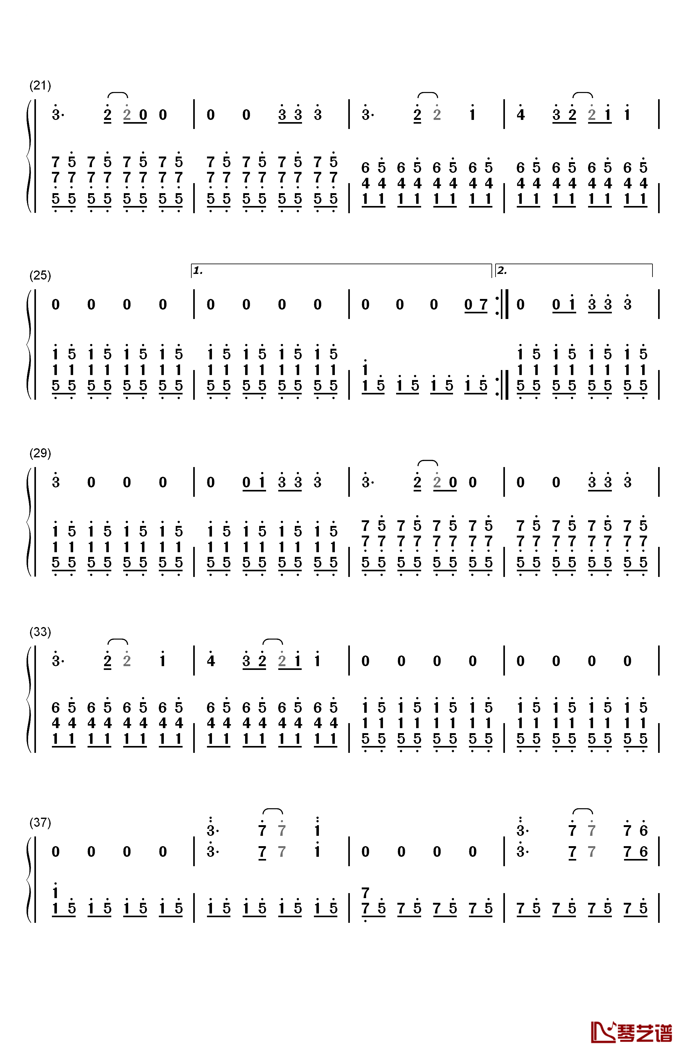 Chasing Cars 伴奏钢琴简谱-数字双手-Snow Patrol2