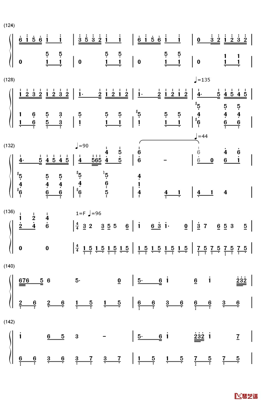 春节序曲钢琴简谱-数字双手-李焕之7