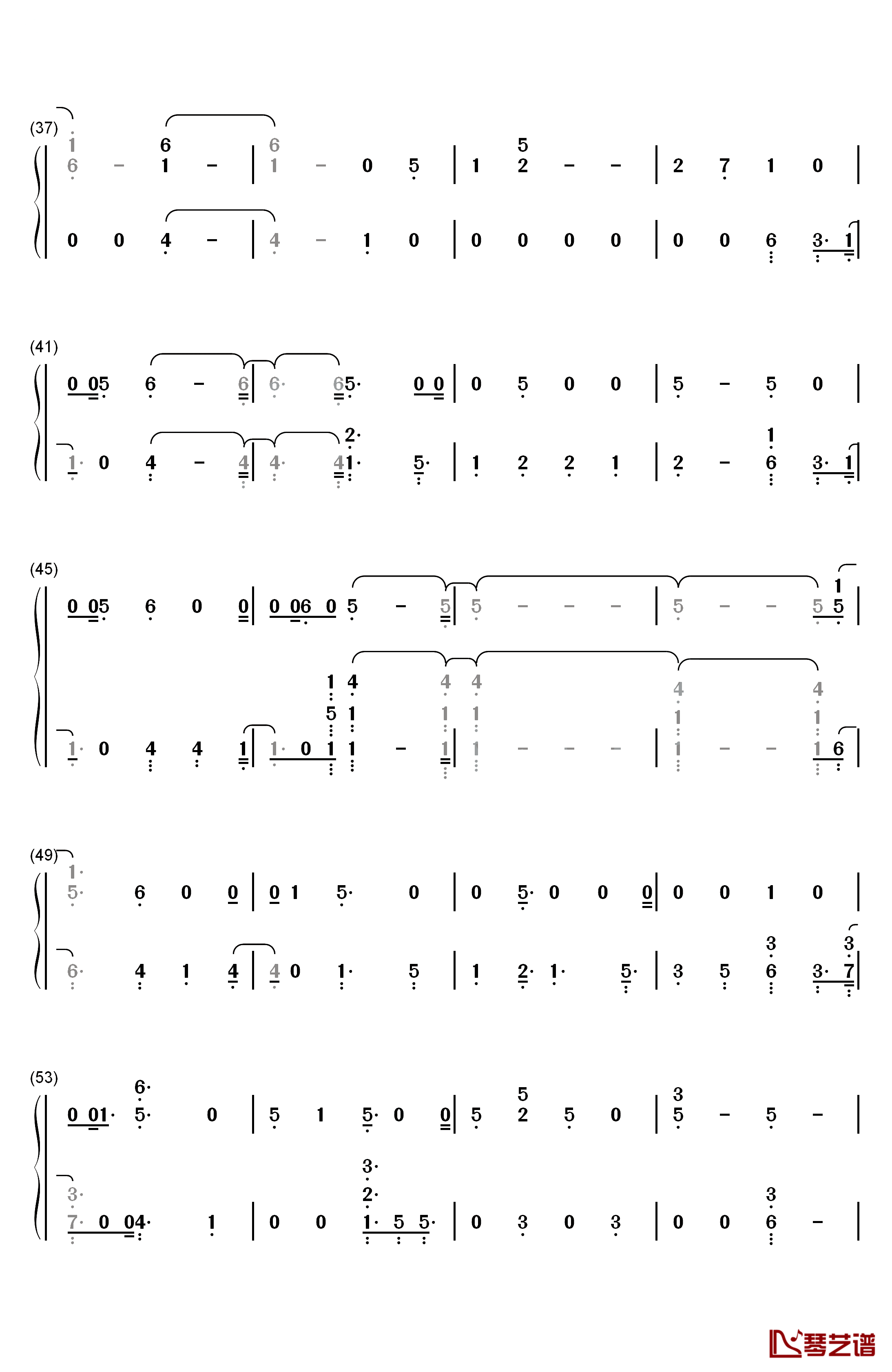 Back to You钢琴简谱-数字双手-Selena Gomez3