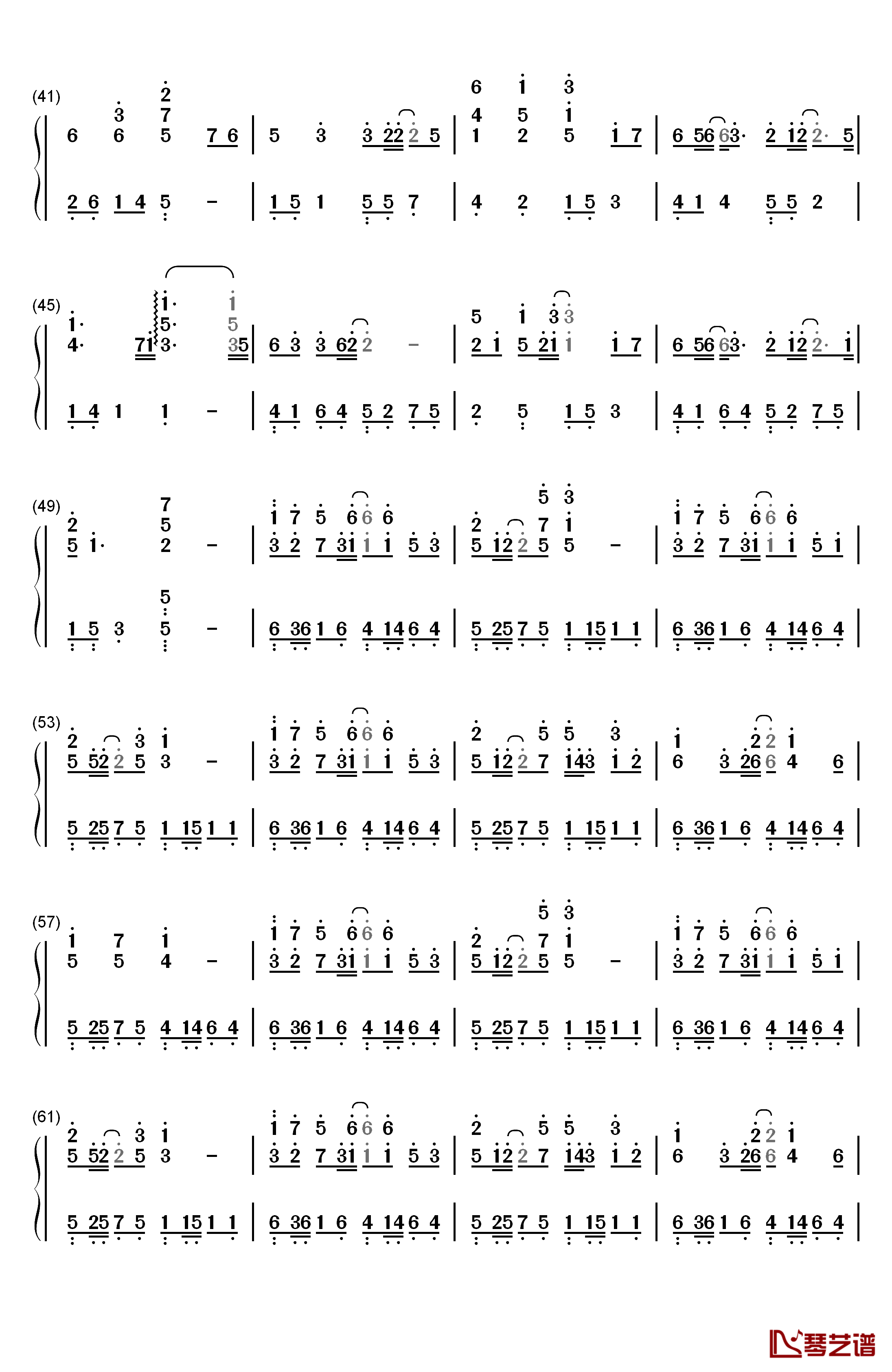 孤单边缘钢琴简谱-数字双手-王大毛3
