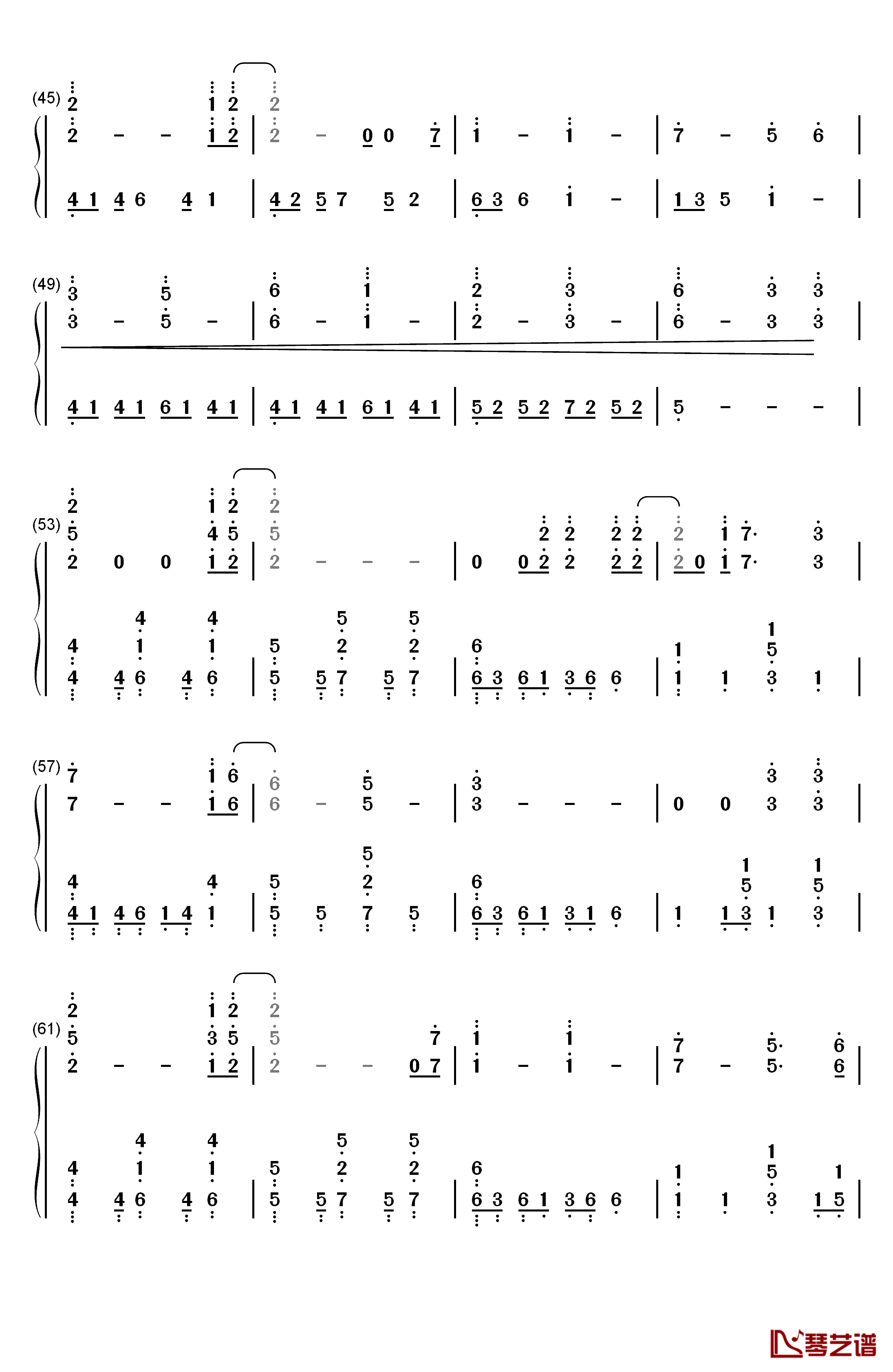 Glassy Sky钢琴简谱-数字双手-Donna Burke3