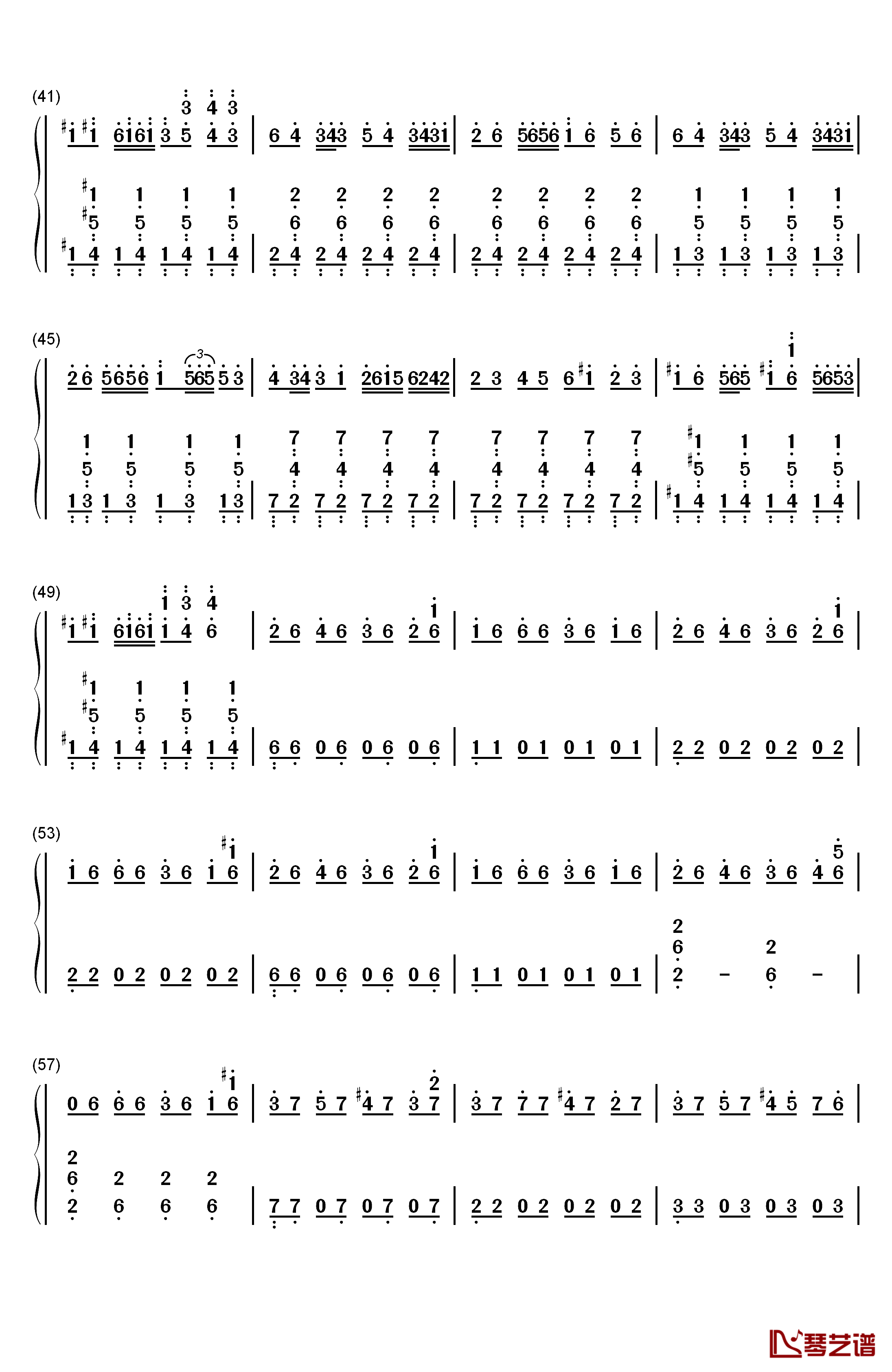 Night of Nights钢琴简谱-数字双手-东方Project3