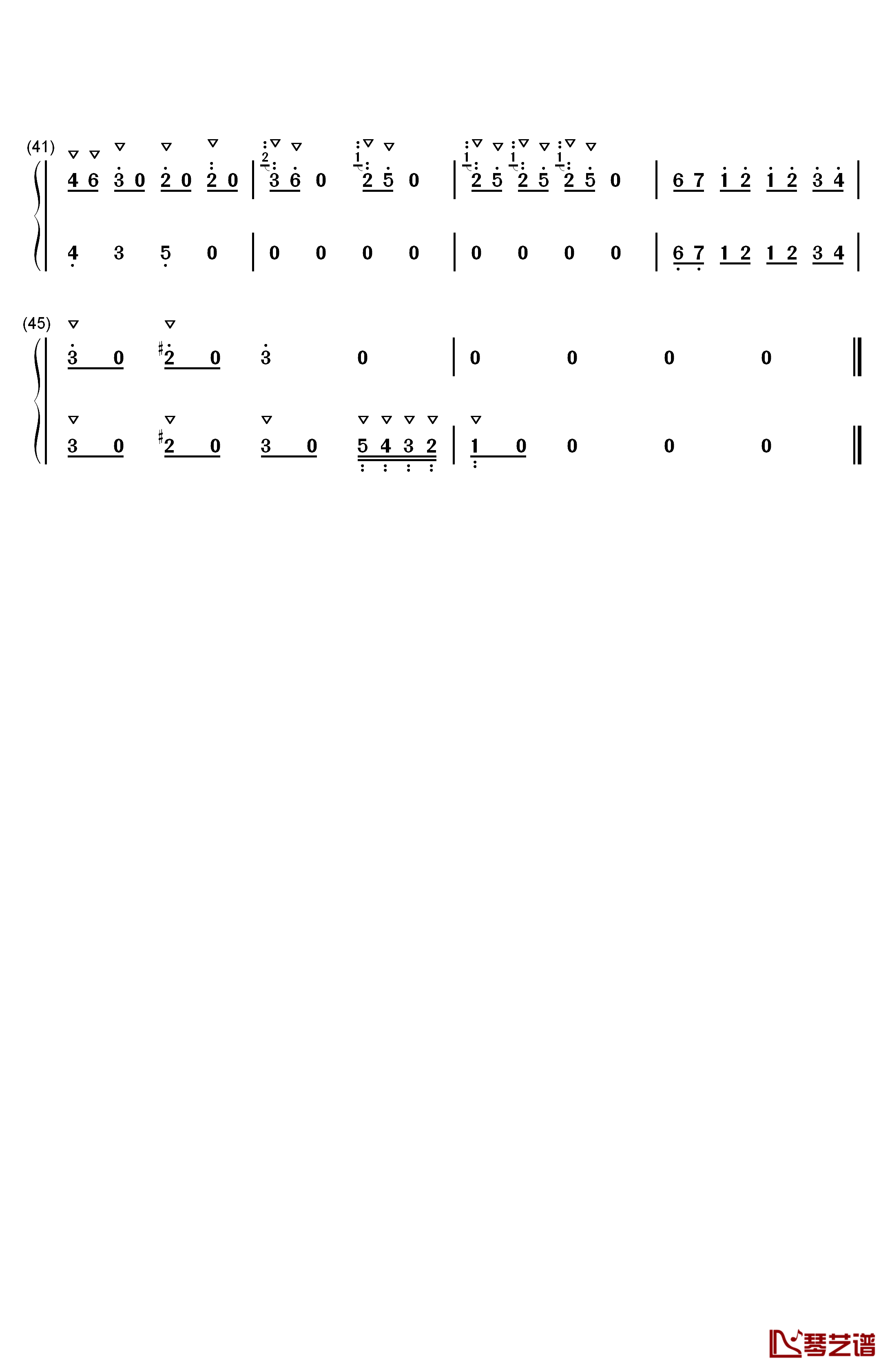 3人組钢琴简谱-数字双手-吟3