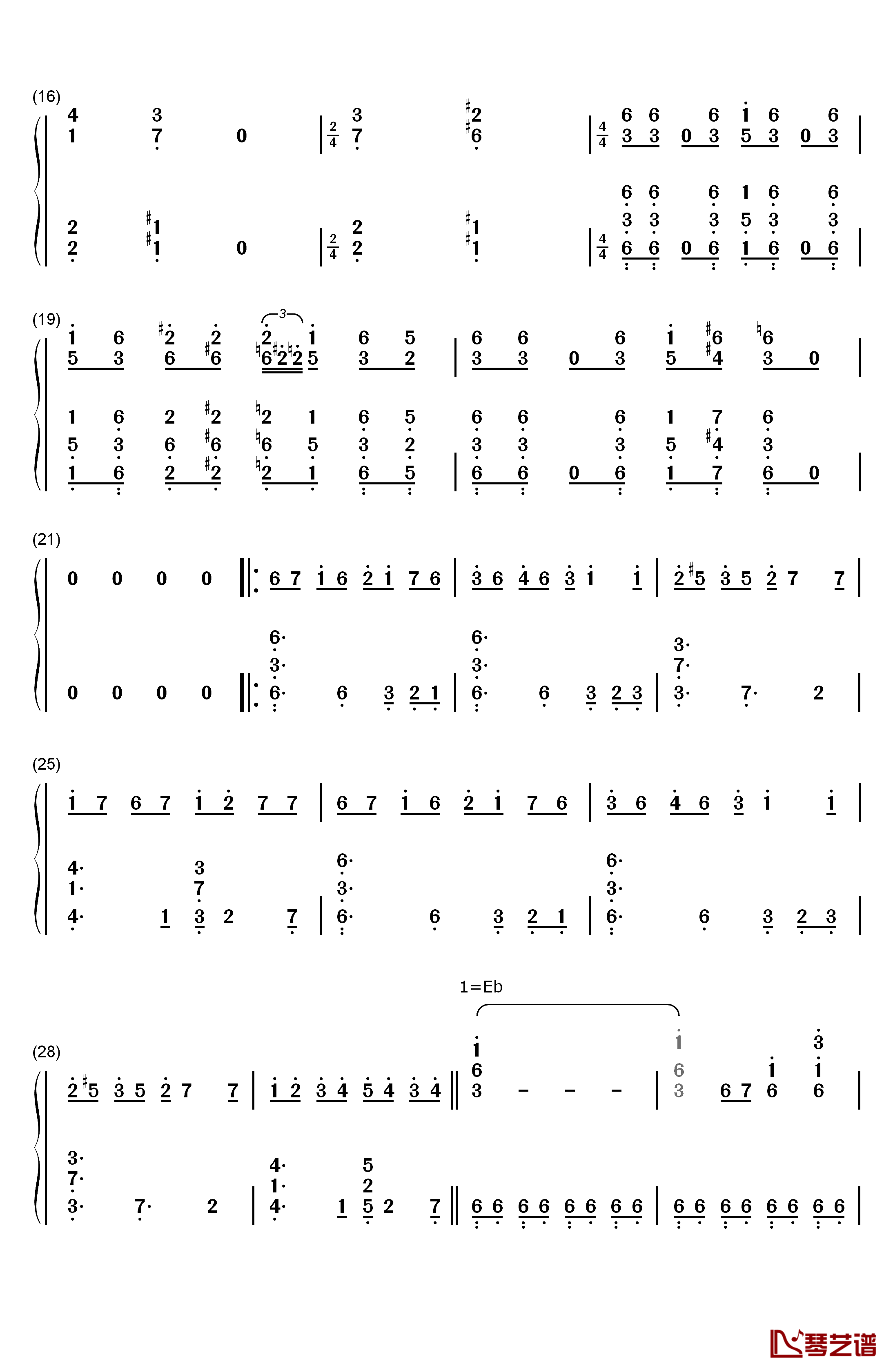 ビッグブリッヂの死闘钢琴简谱-数字双手-植松伸夫2