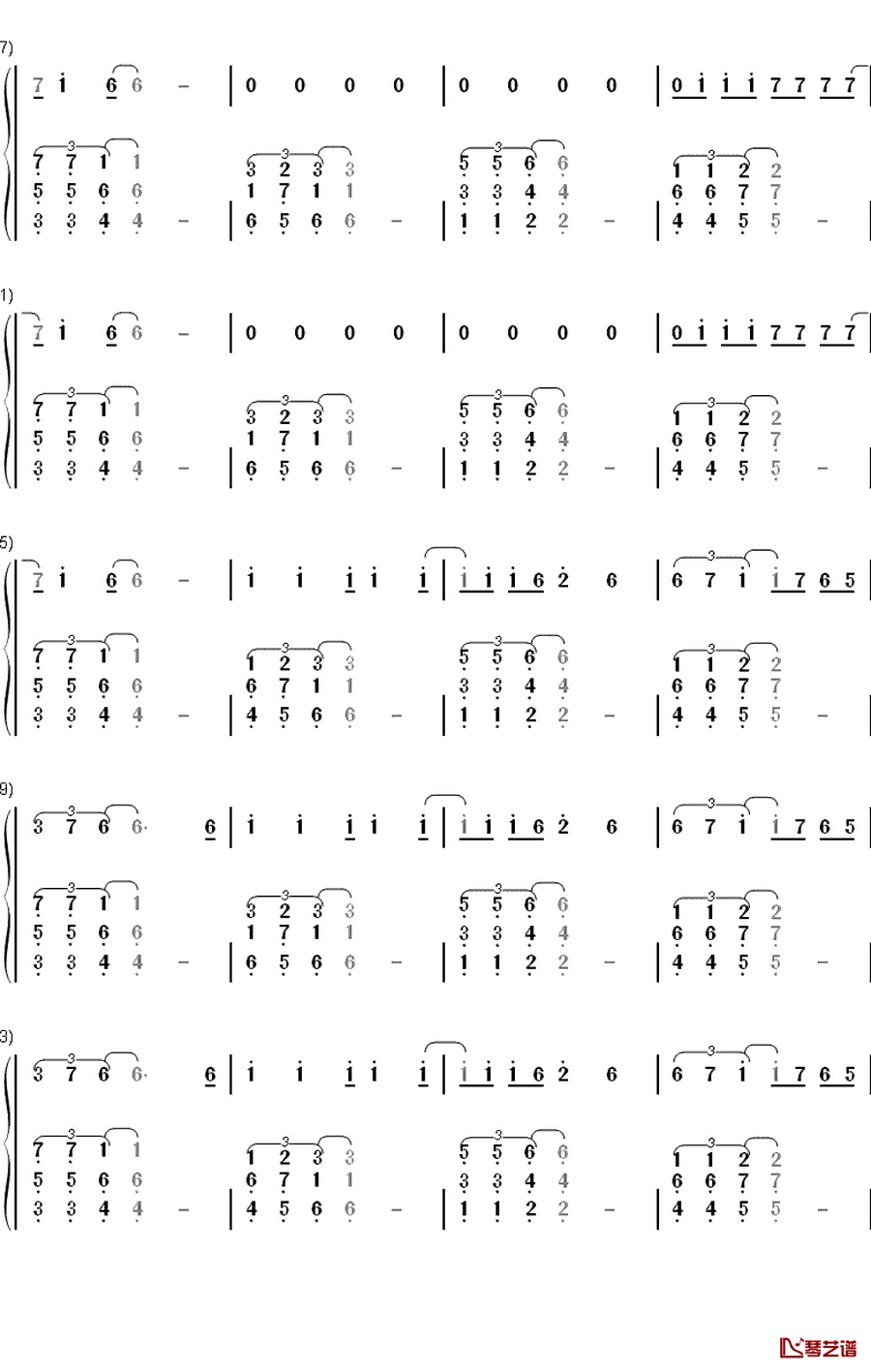 Your Body钢琴简谱-数字双手-Christina Aguilera5