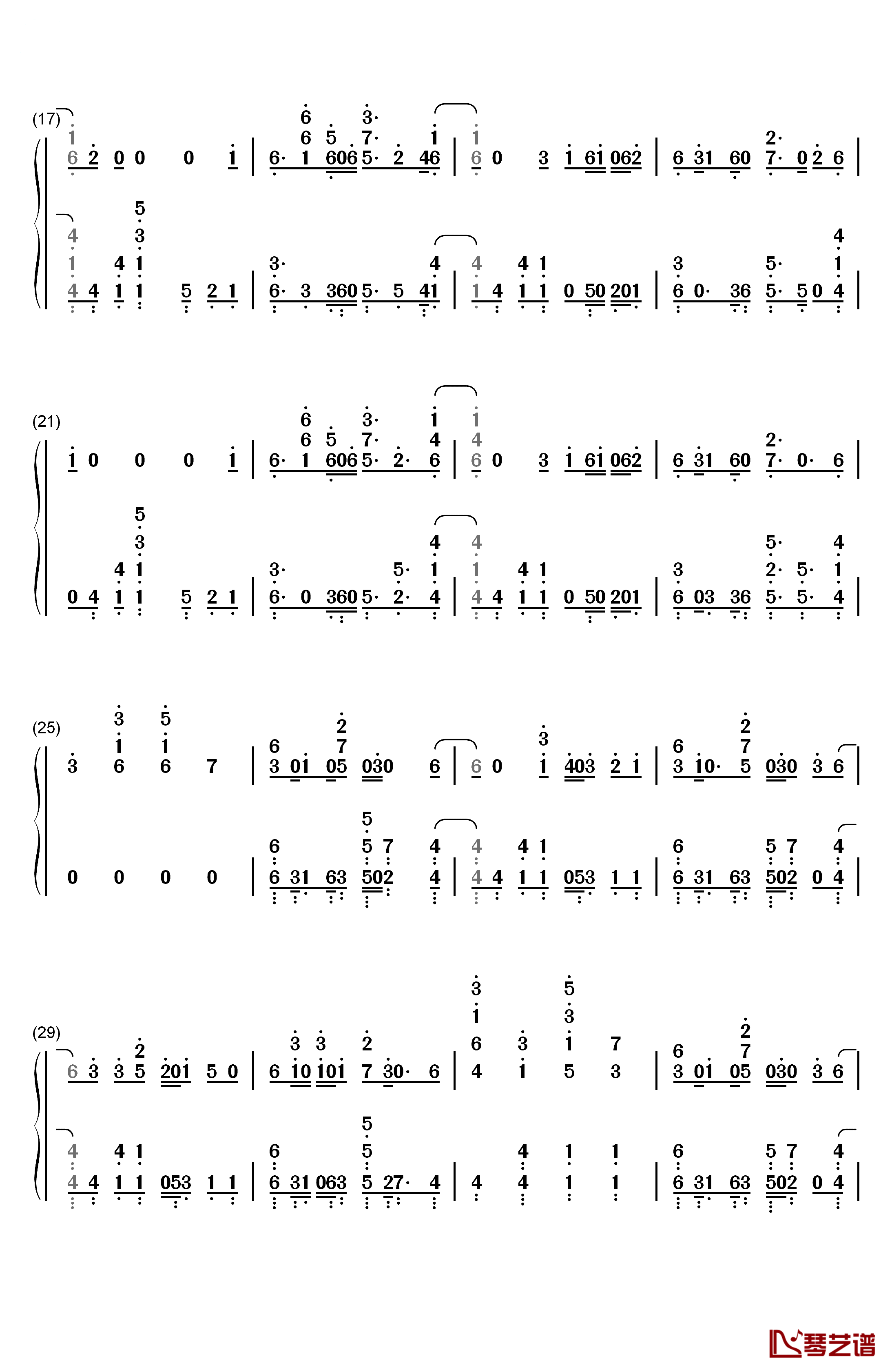 Colors钢琴简谱-数字双手-Jason Derulo2