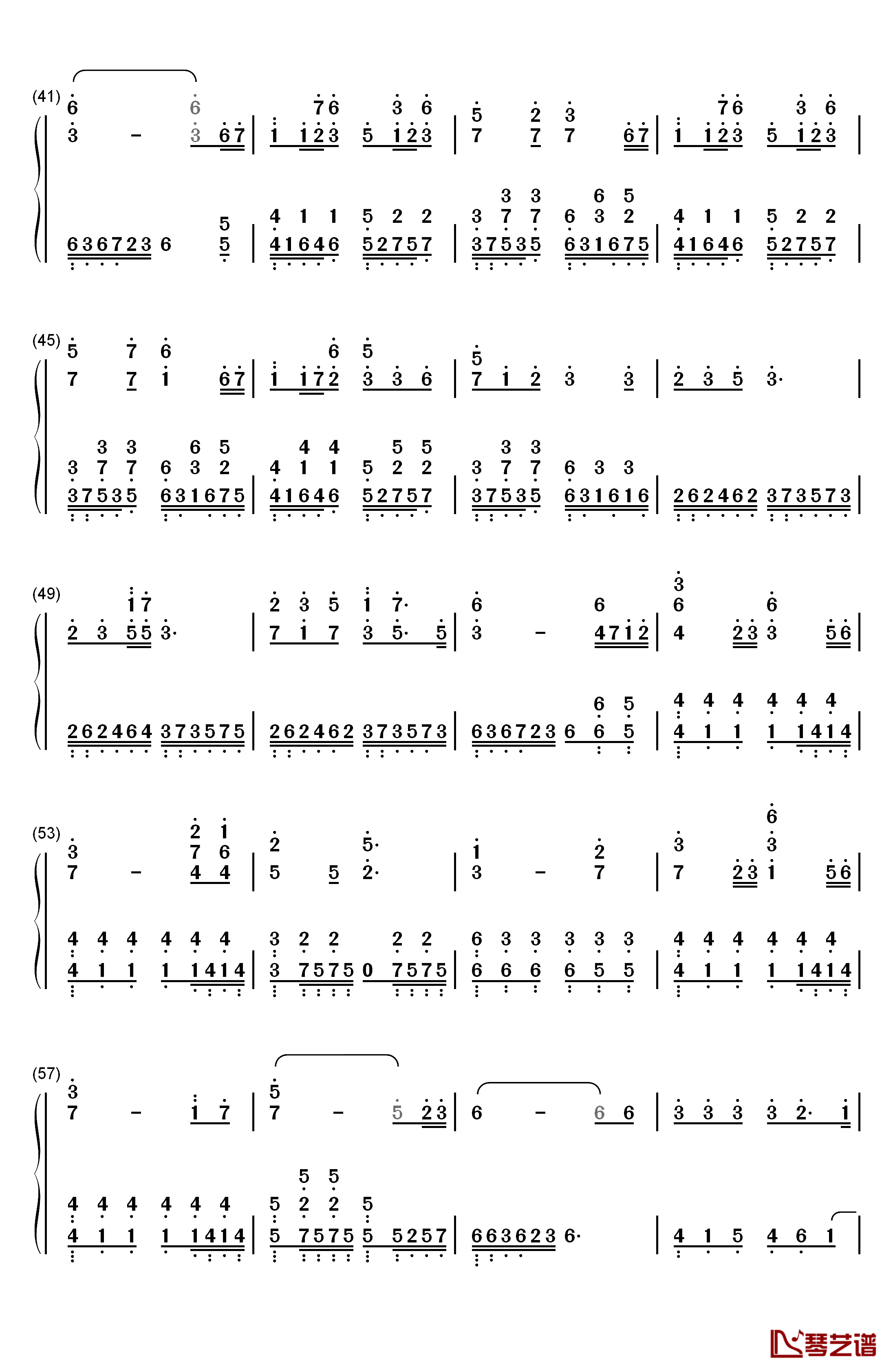 锦鲤抄钢琴简谱-数字双手-银临 云の泣3
