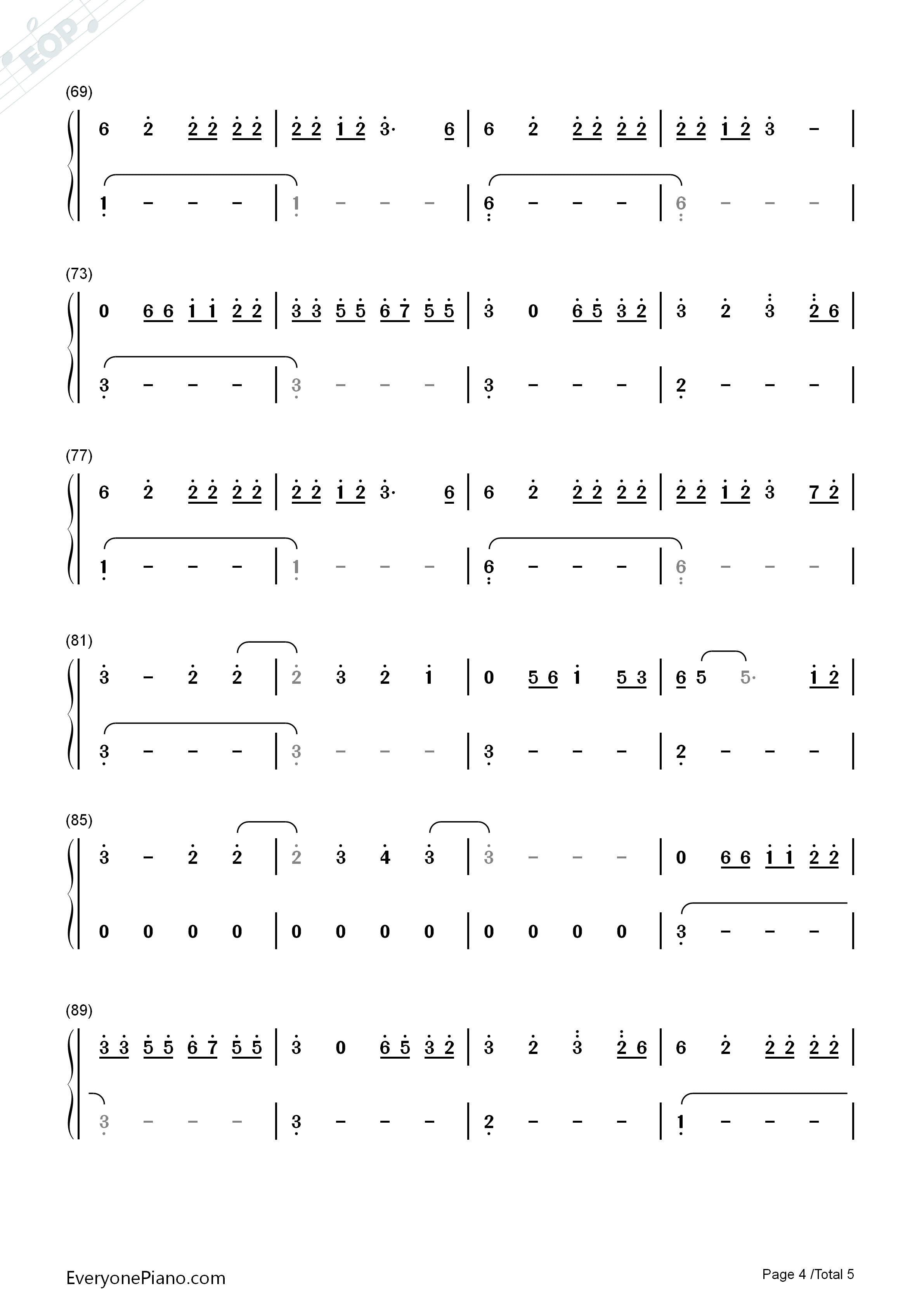 Easier钢琴简谱-5 Seconds of Summer演唱4