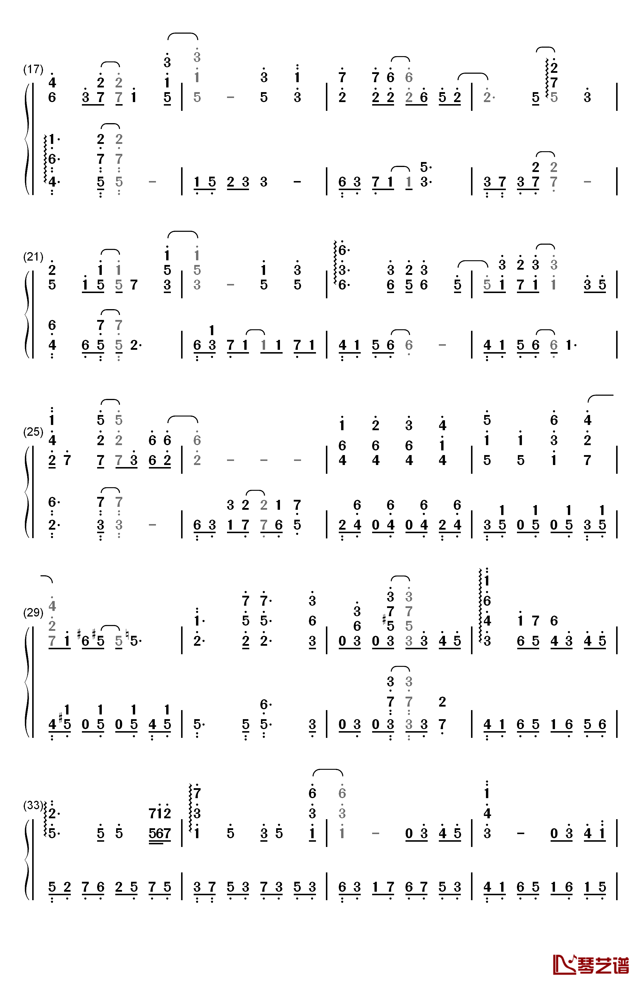 Traveler's tale钢琴简谱-数字双手-riya2