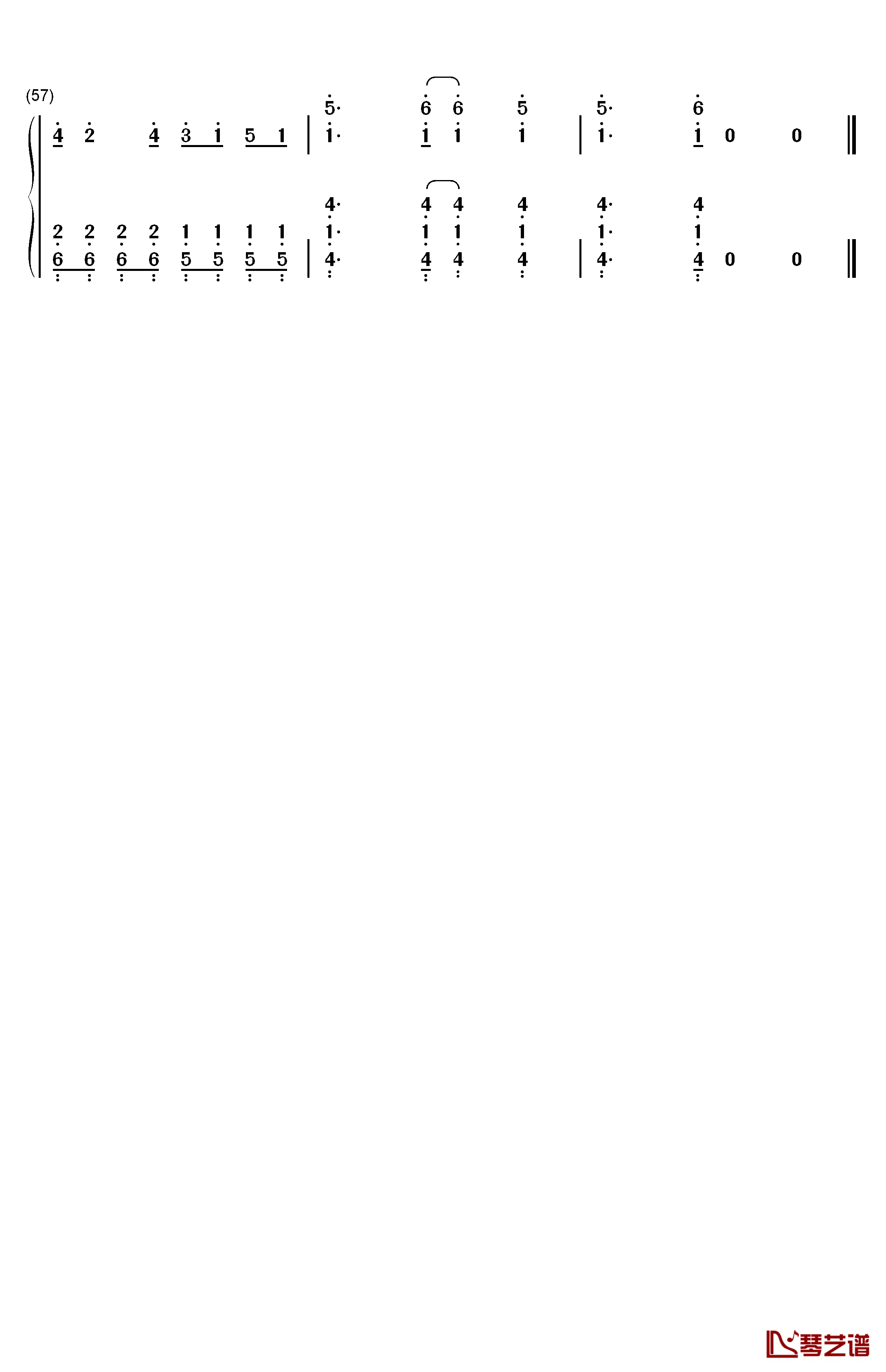 好想大声说爱你钢琴简谱-数字双手-BAAD组合4
