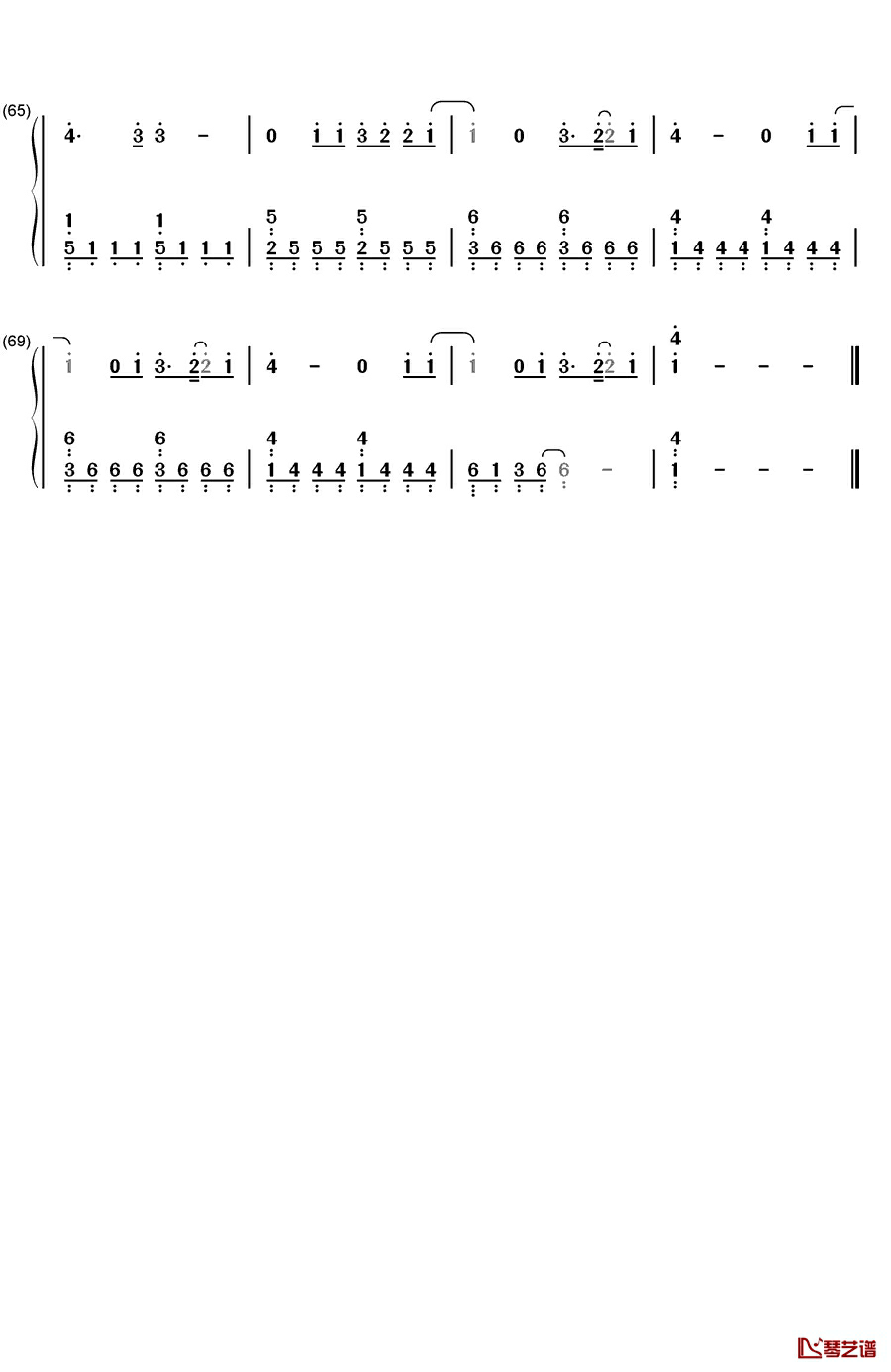 Wrecking Ball钢琴简谱-数字双手-麦莉·赛勒斯  Miley Cyrus4