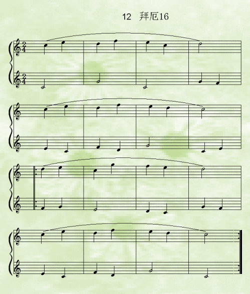 拜厄7简谱1
