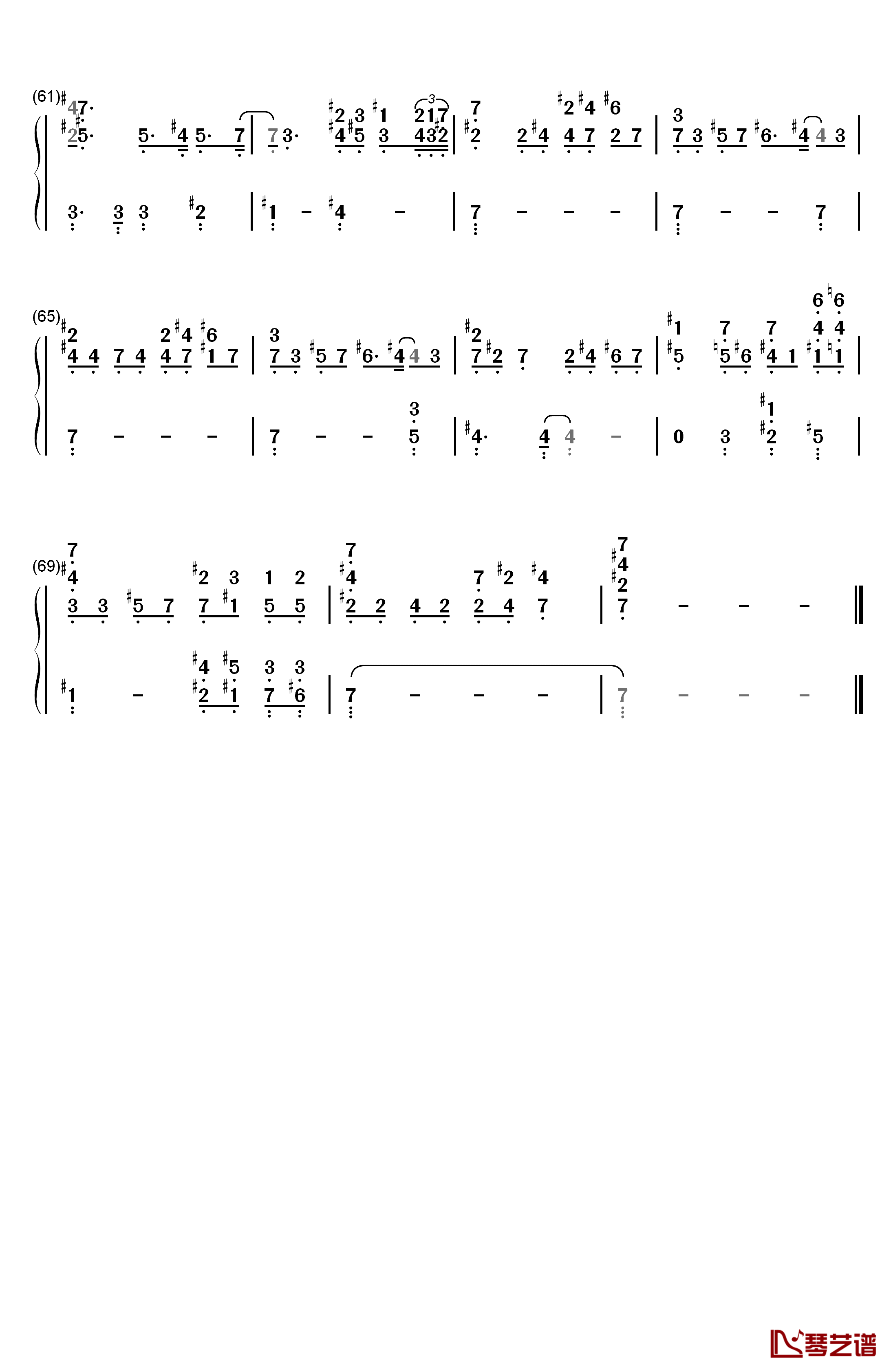 Beauty and the Beast钢琴简谱-数字双手-Celine Dion Peabo Bryson4